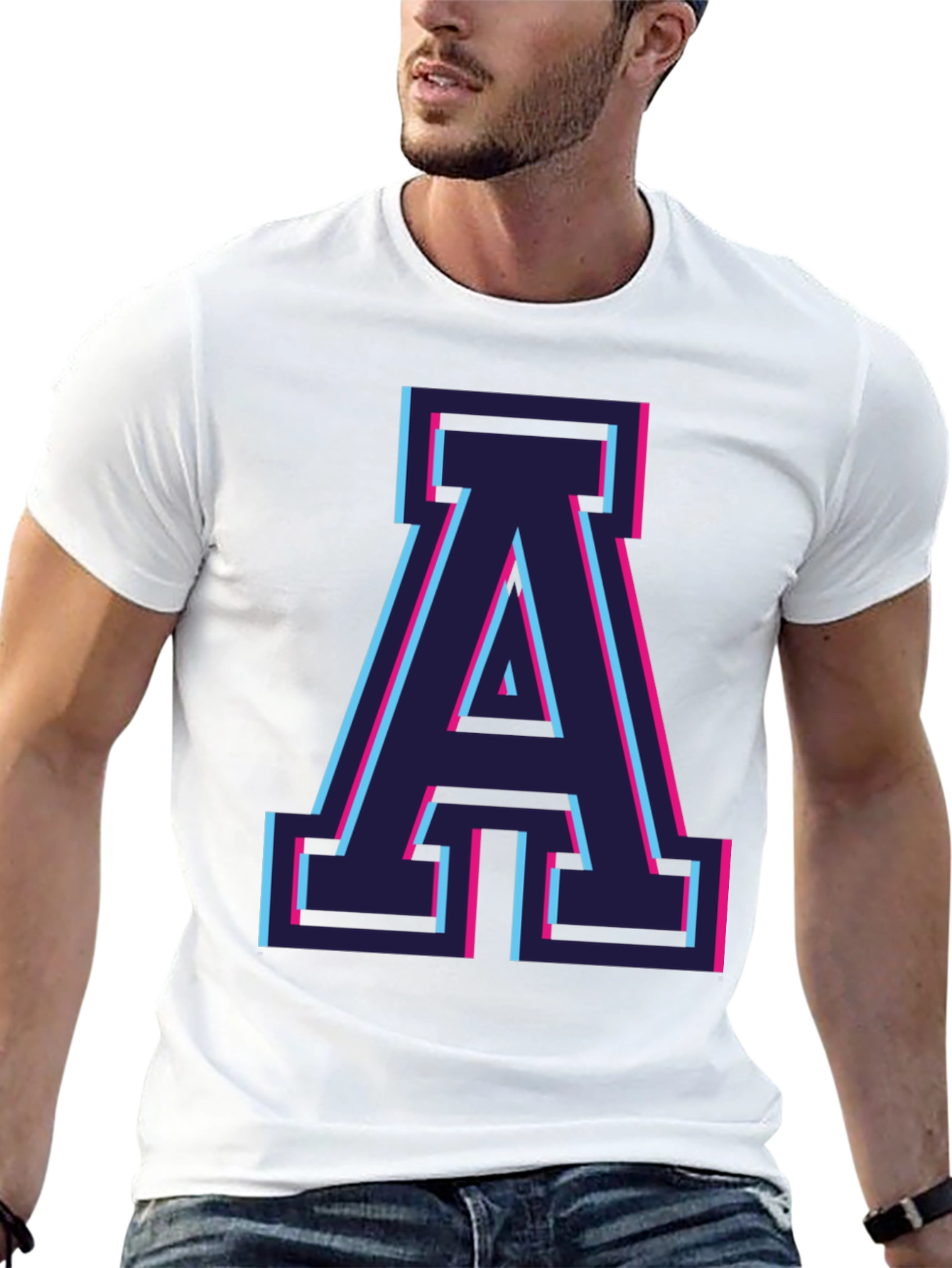 Retro A Letter T-Shirt