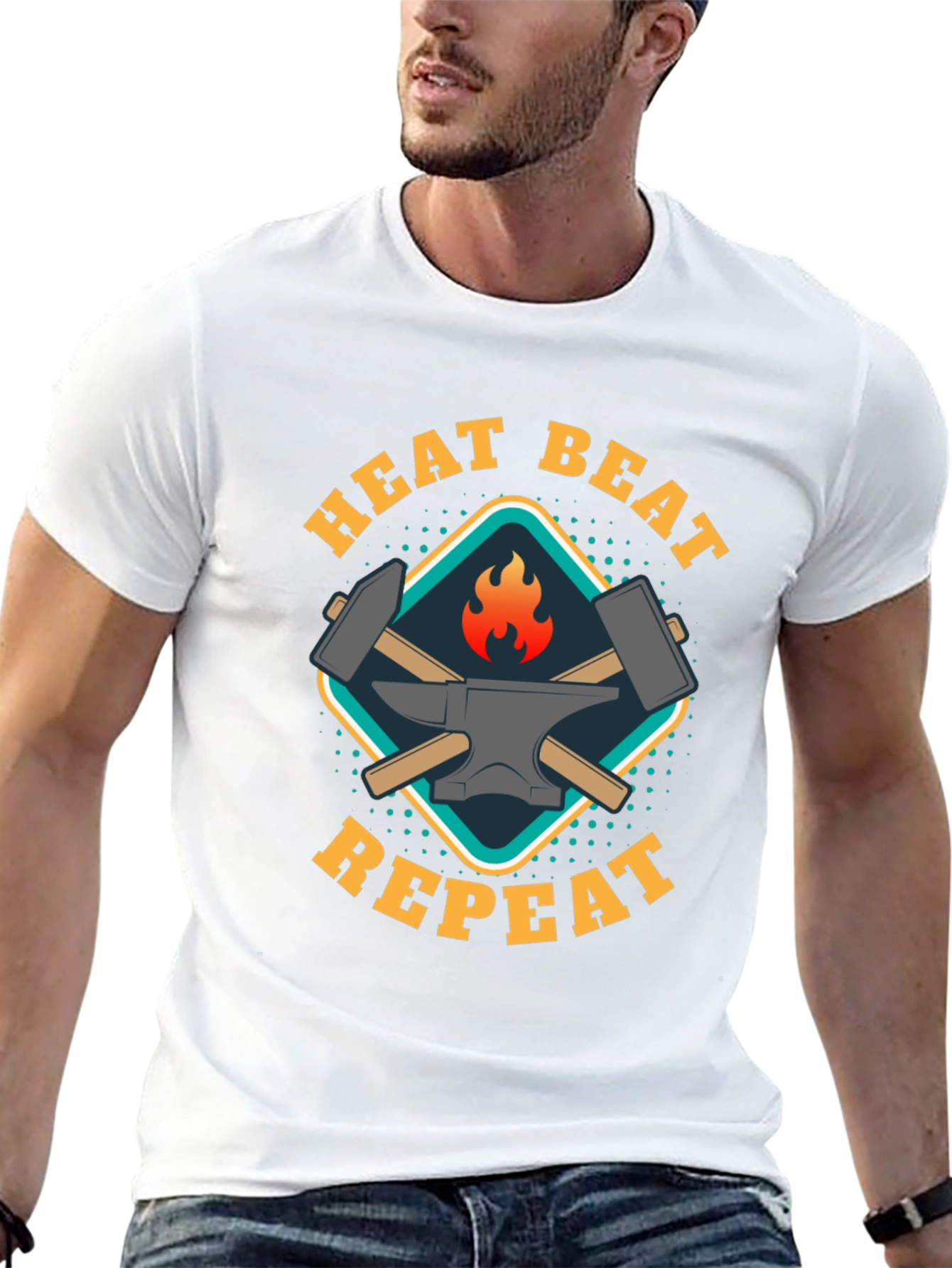 Heat Beat Repeat Black T-Shirt