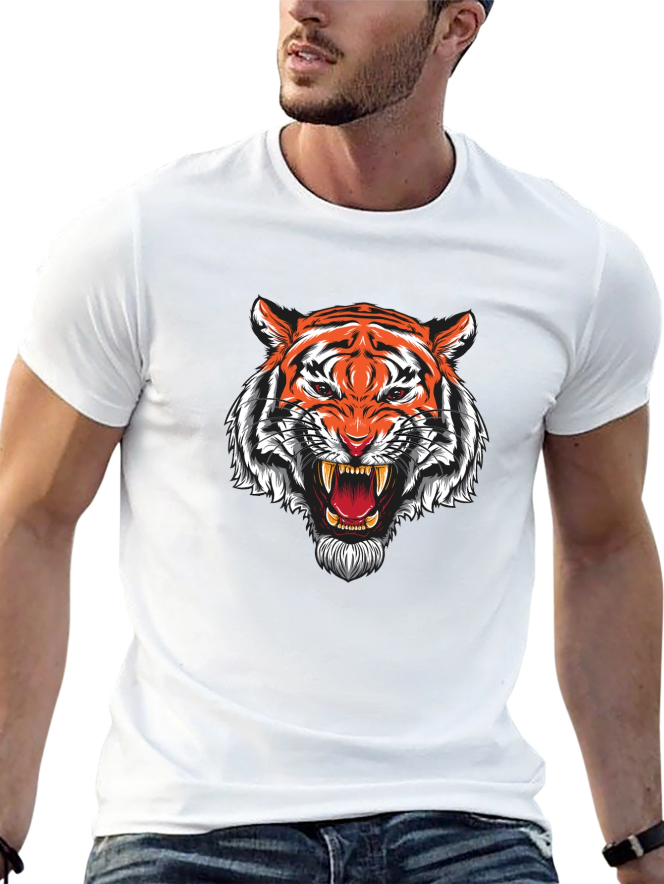 Roaring Tiger Graphic Black T-Shirt