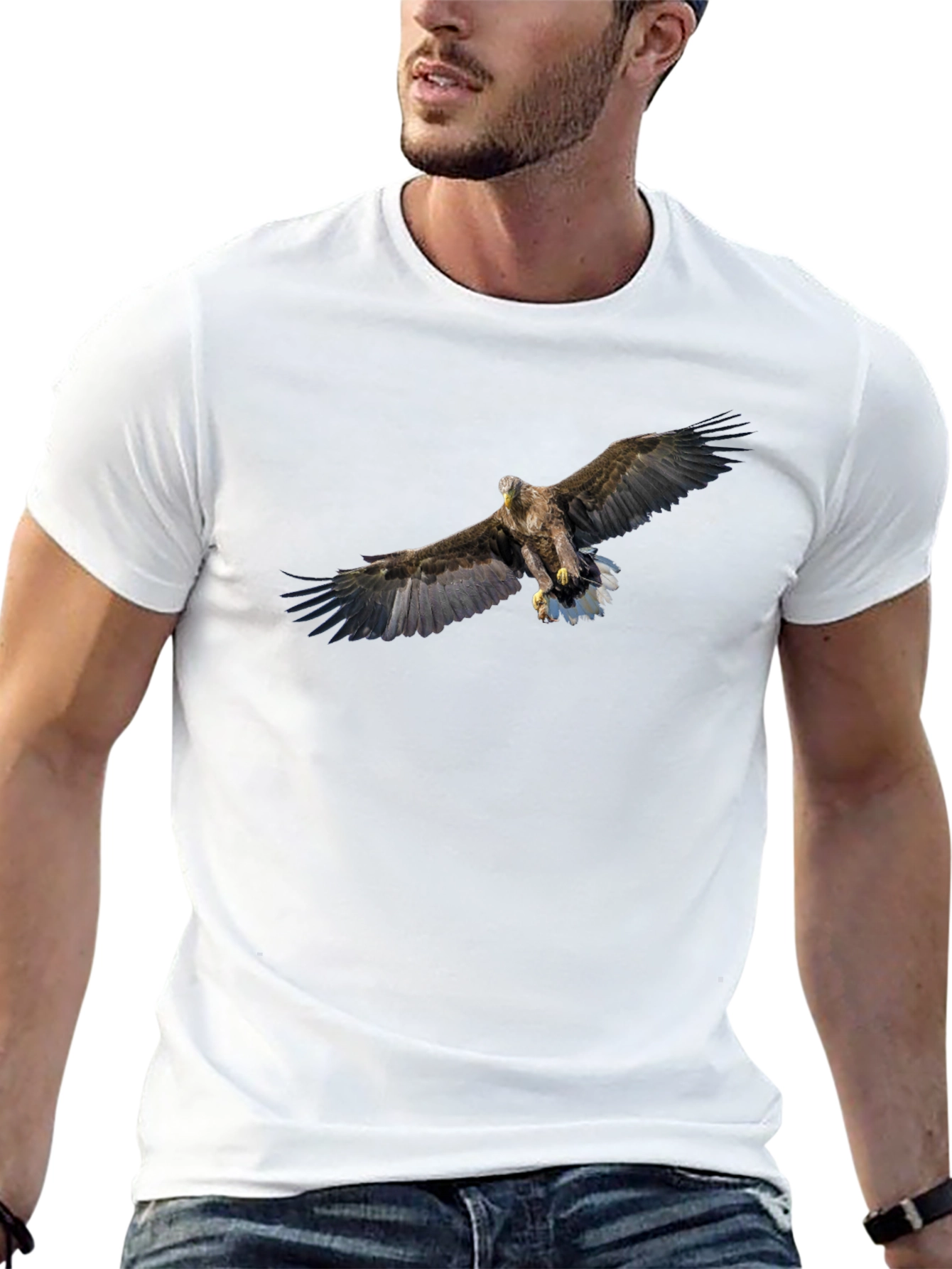 Eagle Graphic Black T-Shirt for Men