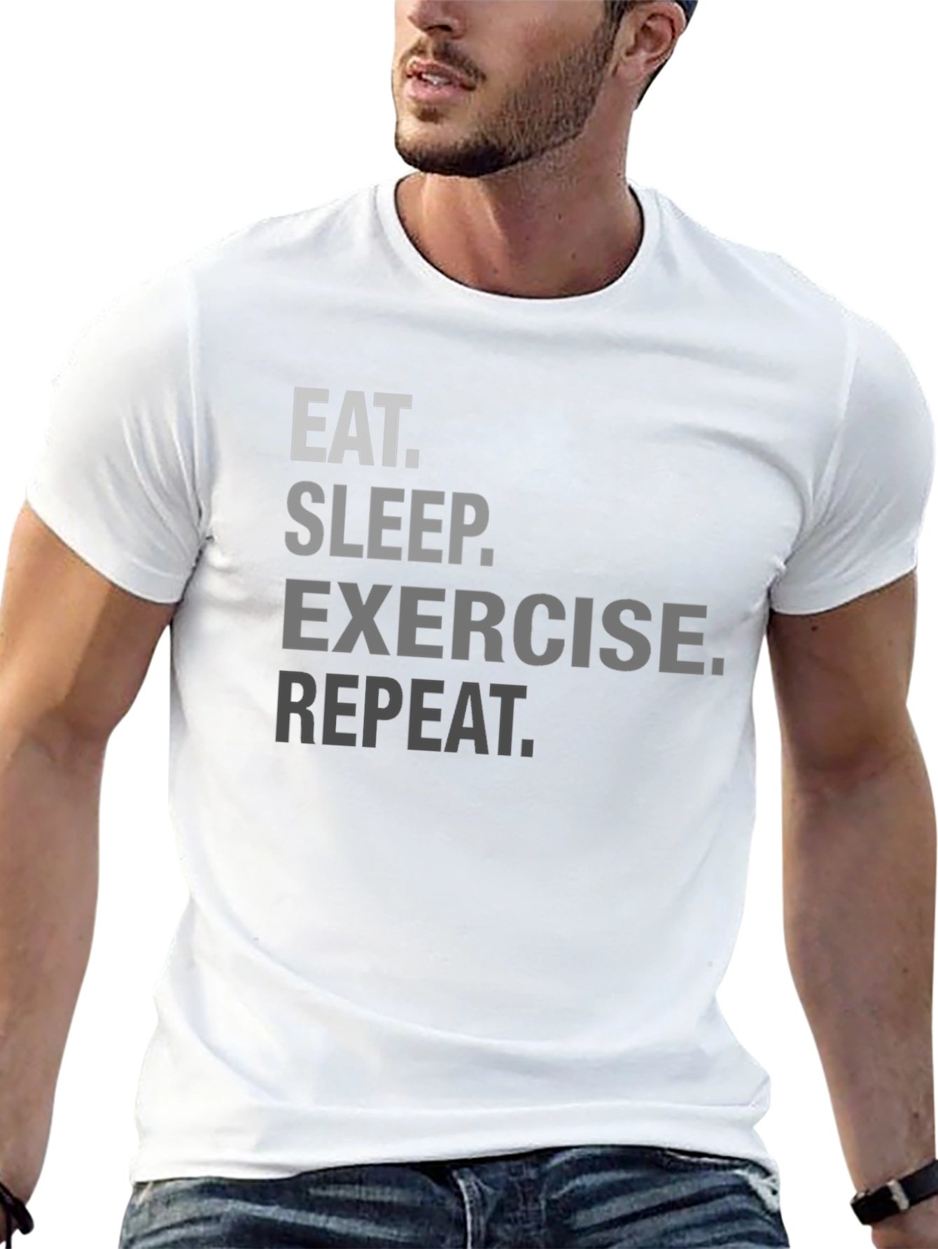 Eat Sleep Exercise Repeat Graphic Tee