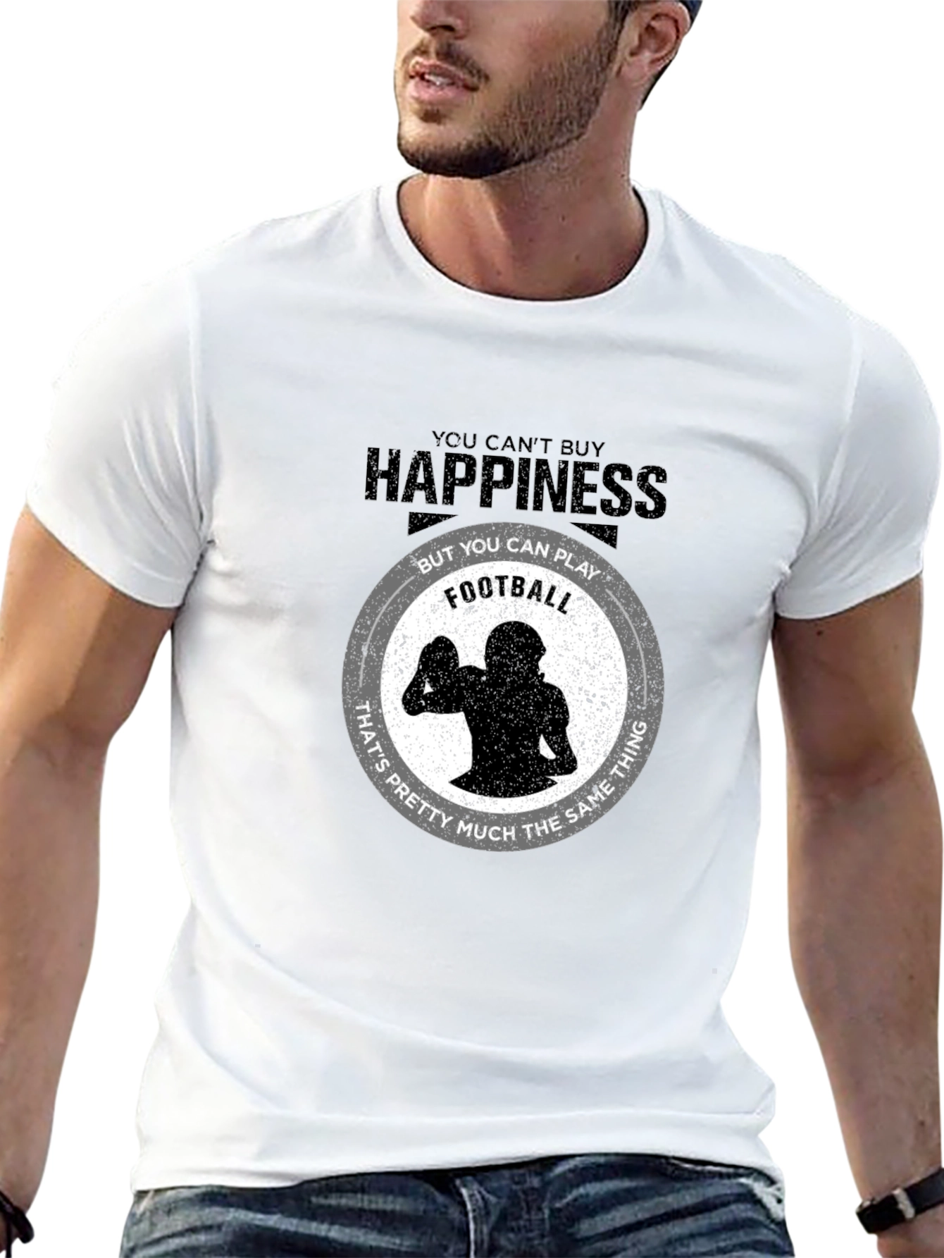Happiness Football T-Shirt - Play Your Way to Joy!