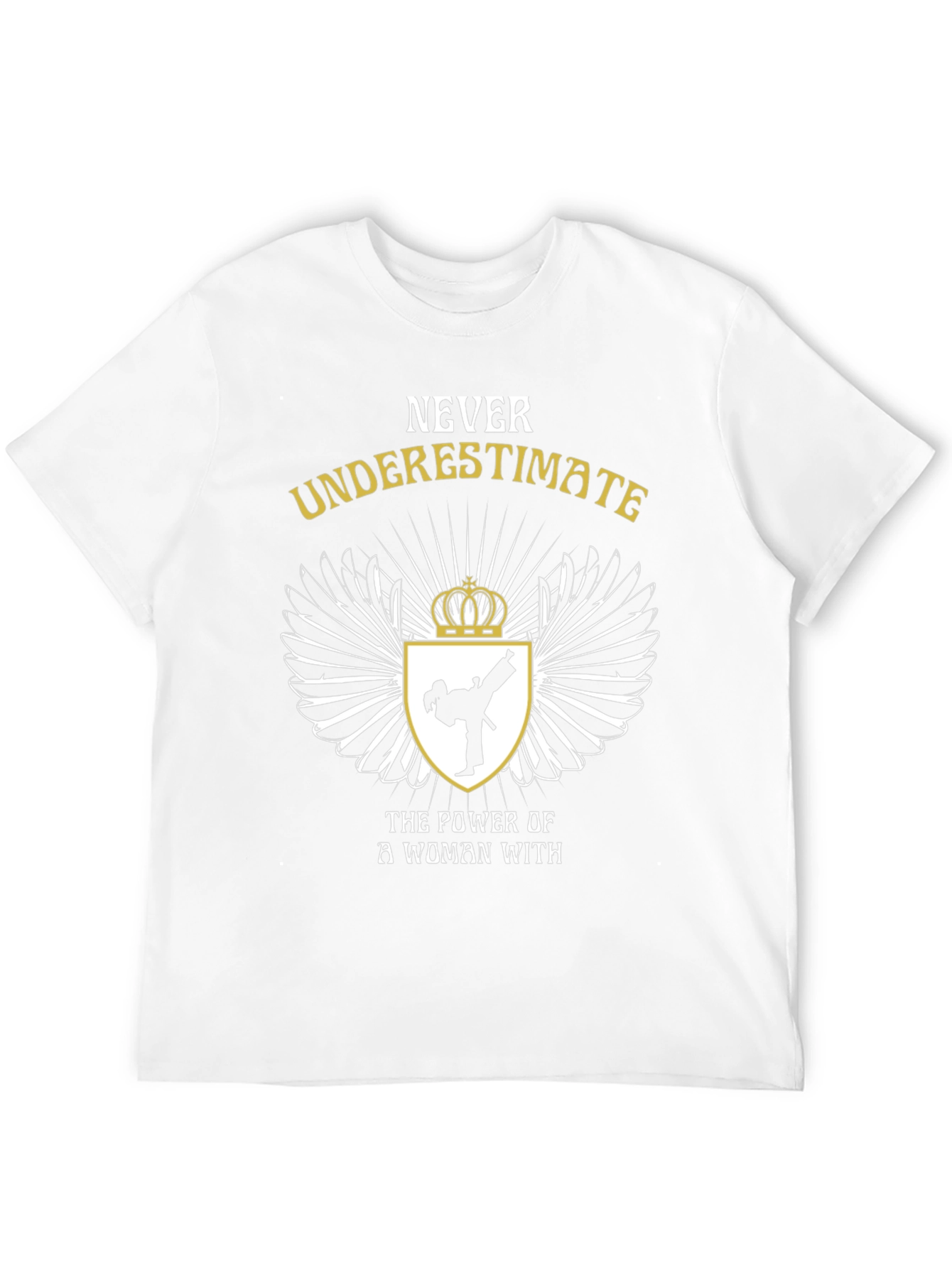 Never Underestimate Karate Woman Black T-Shirt