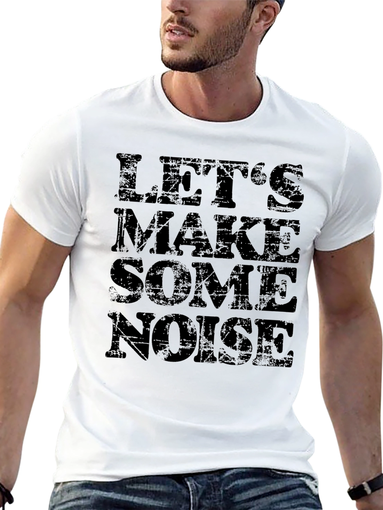 Lets Make Some Noise Black Graphic Tee
