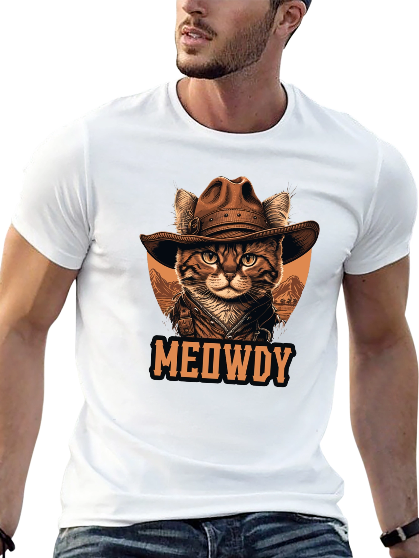 Meowdy Cat Cowboy T-Shirt