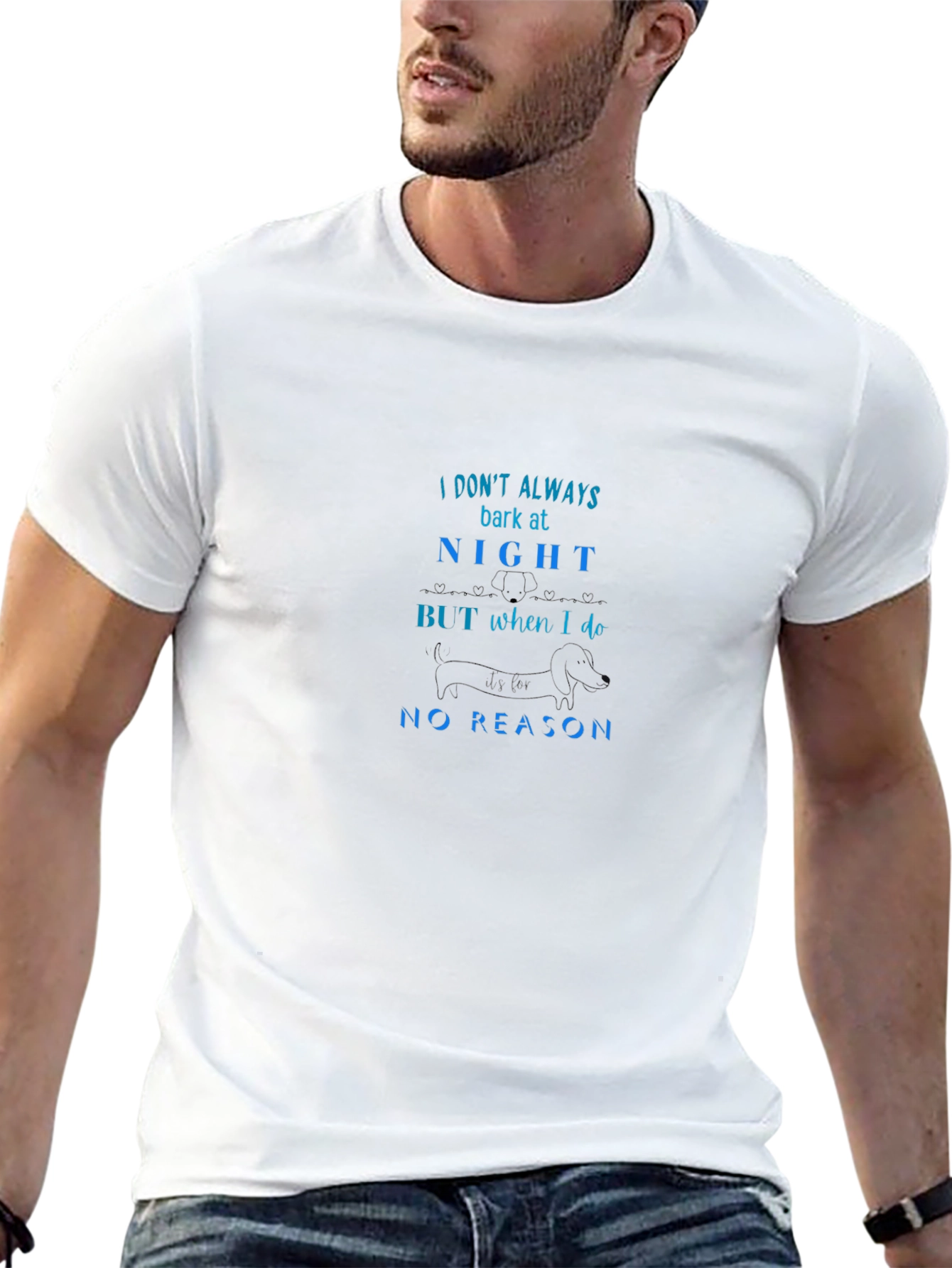 Humorous Bark at Night Graphic Tee