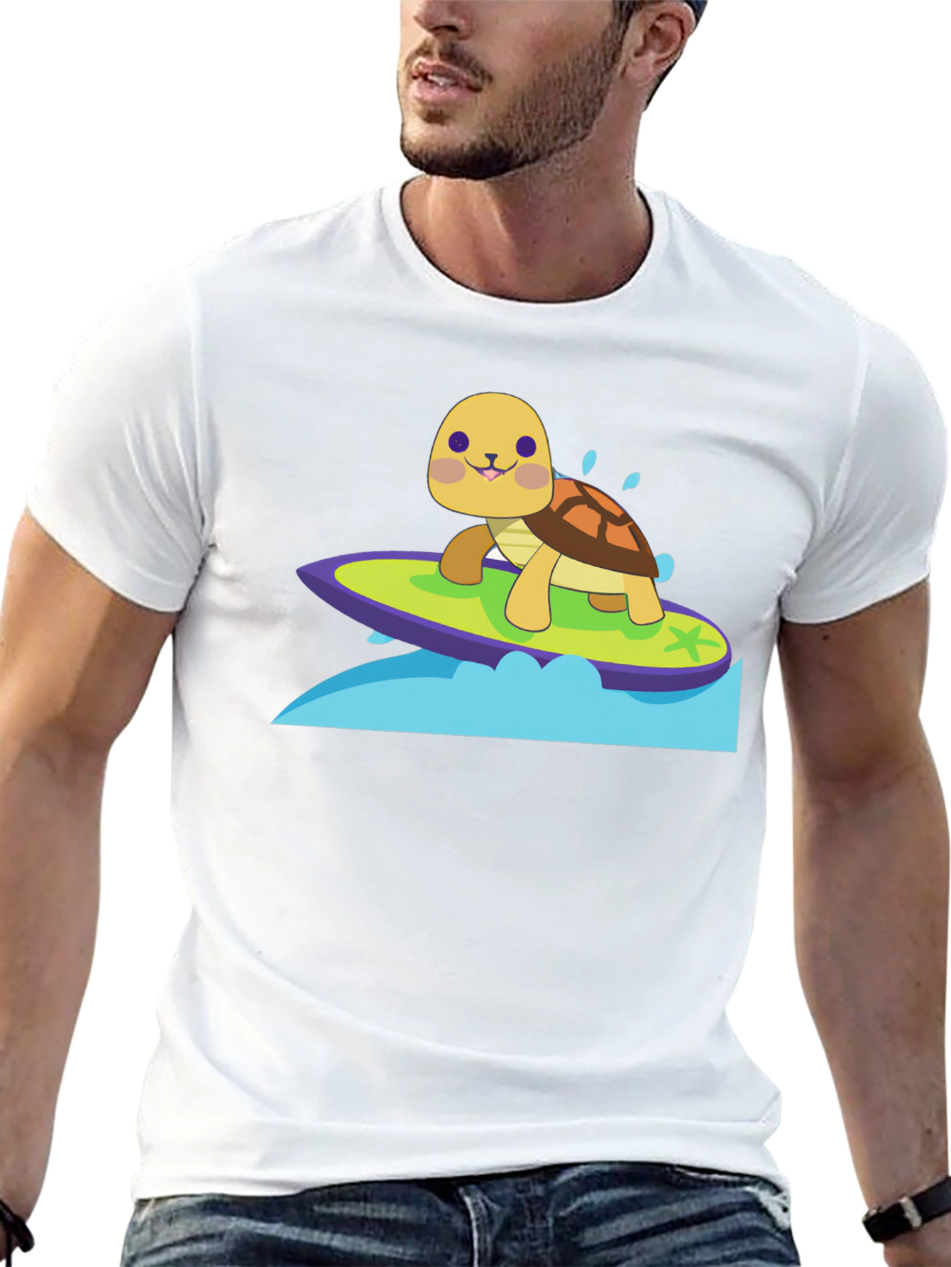 Surfing Turtle Graphic Tee - Fun & Unique Design