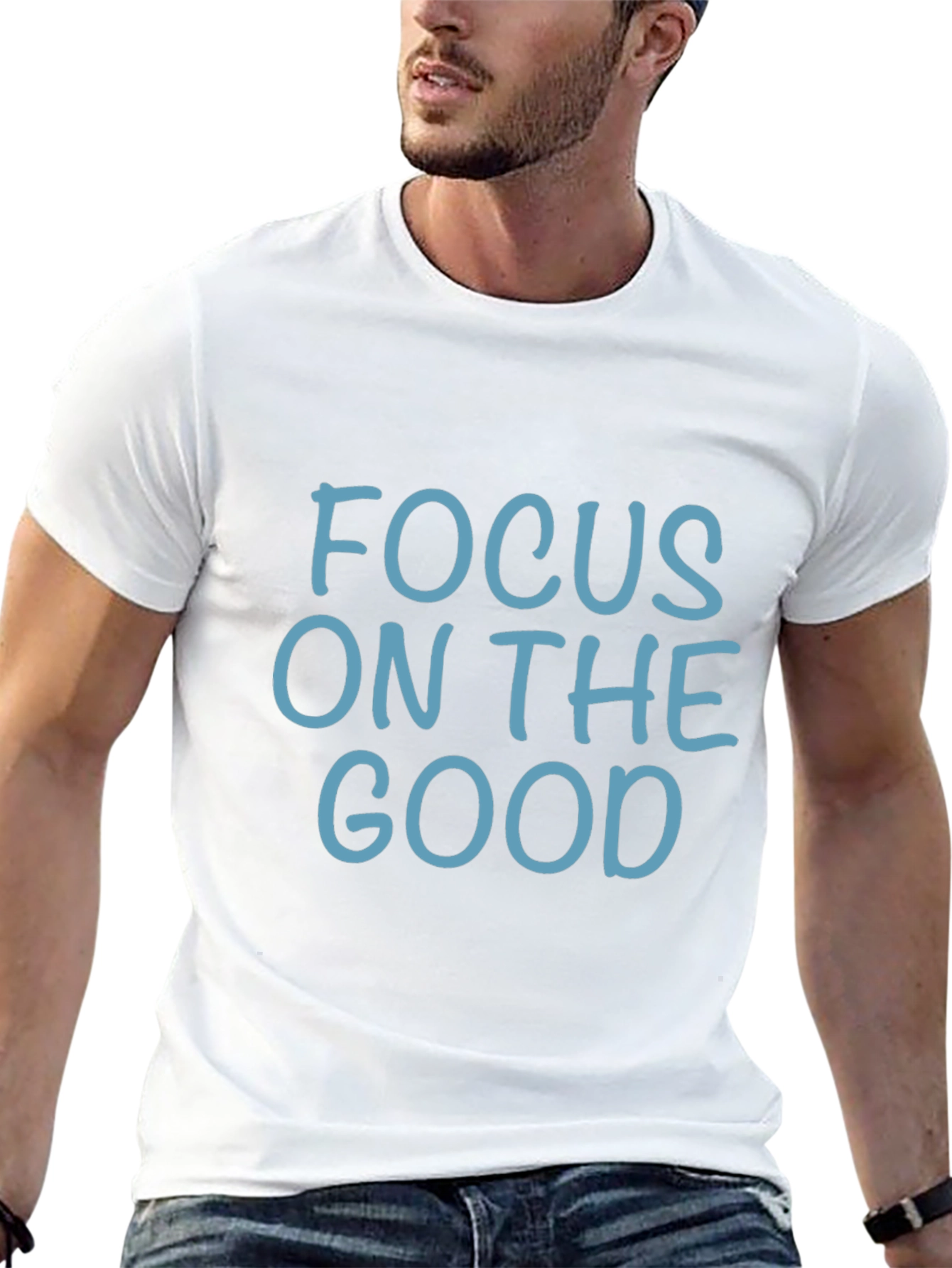 Focus On The Good Graphic Black T-Shirt