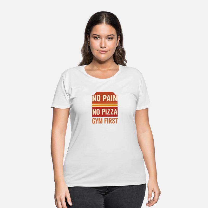 No Pain No Pizza Funny Gym Motivation Shirt for