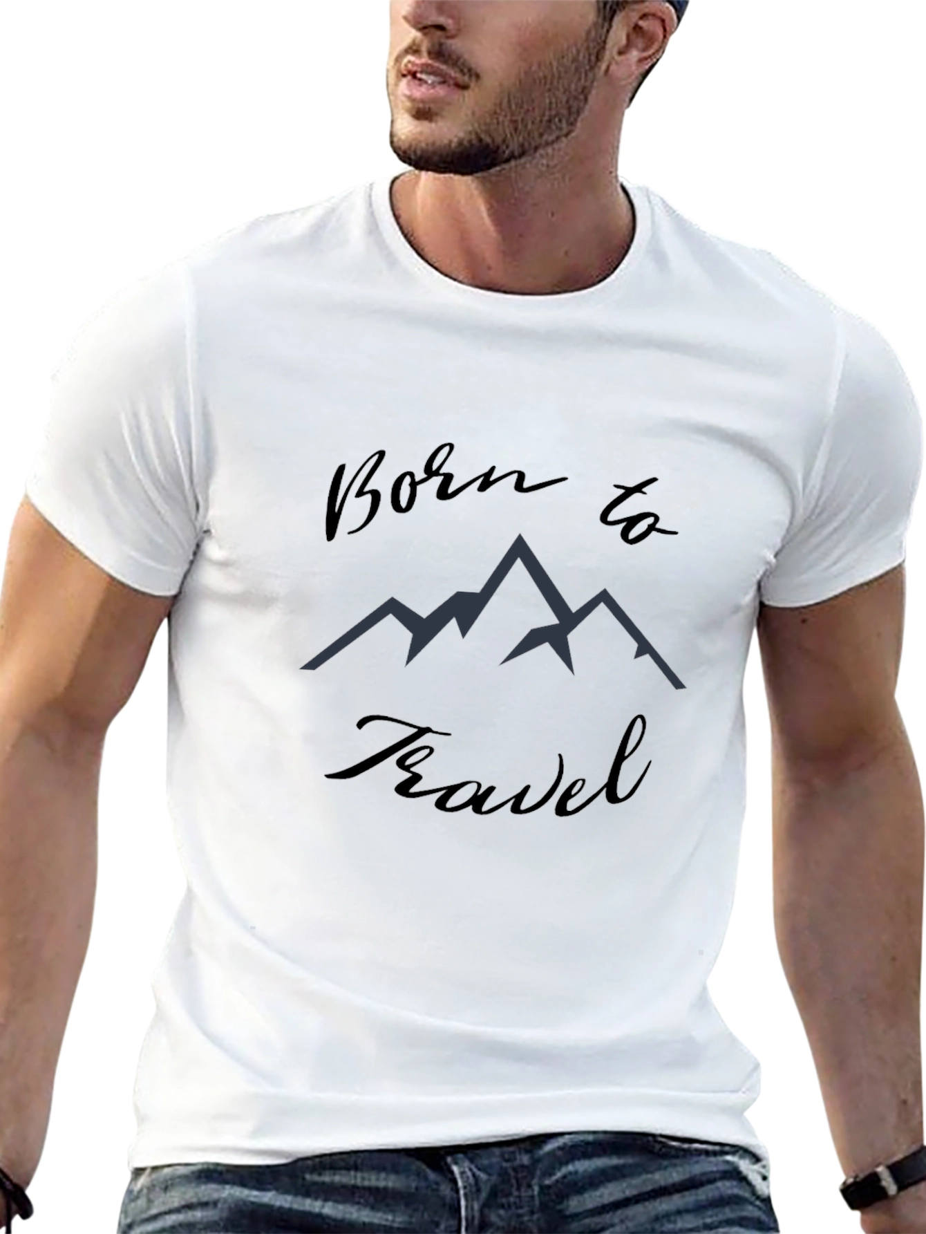 Born to Travel T-Shirt - Mountain Design