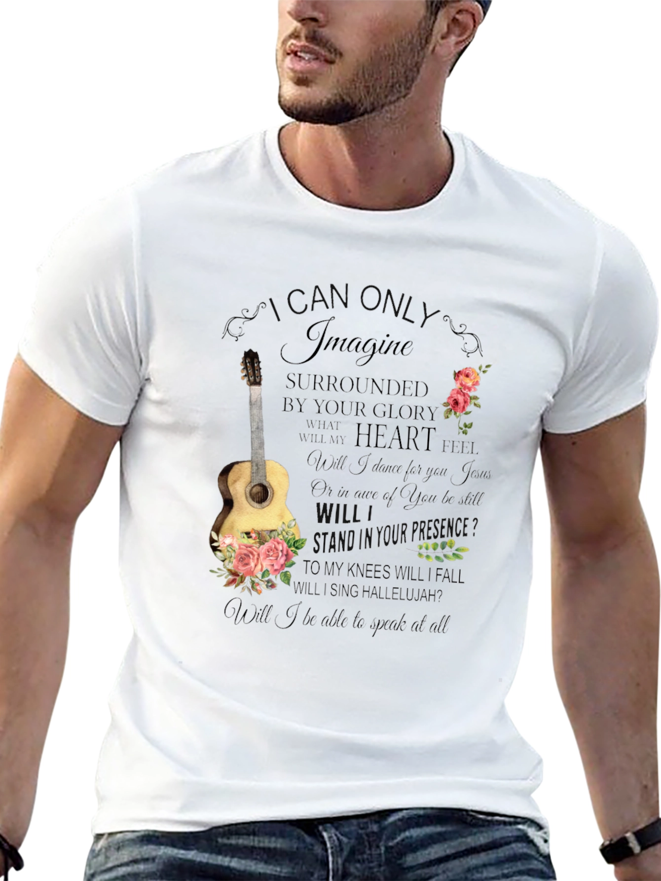 I Can Only Imagine Guitar Floral T-Shirt