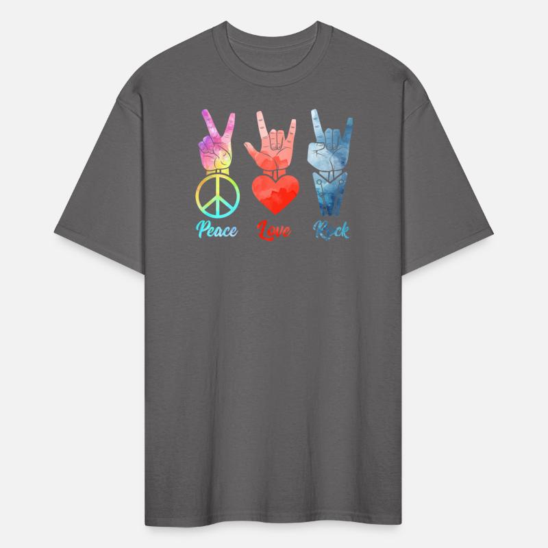 Peace Love Rock & Roll Vintage Peace Musician