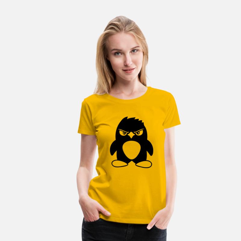 Penguin Looks Serious Evil Dangerous Cool Look Fun