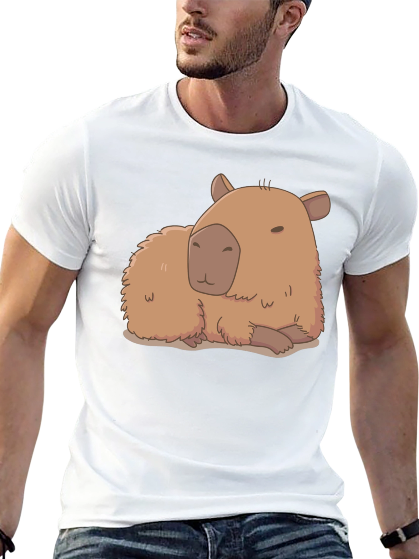 Capybara Graphic Tee - Relaxed Fit Cotton T-Shirt