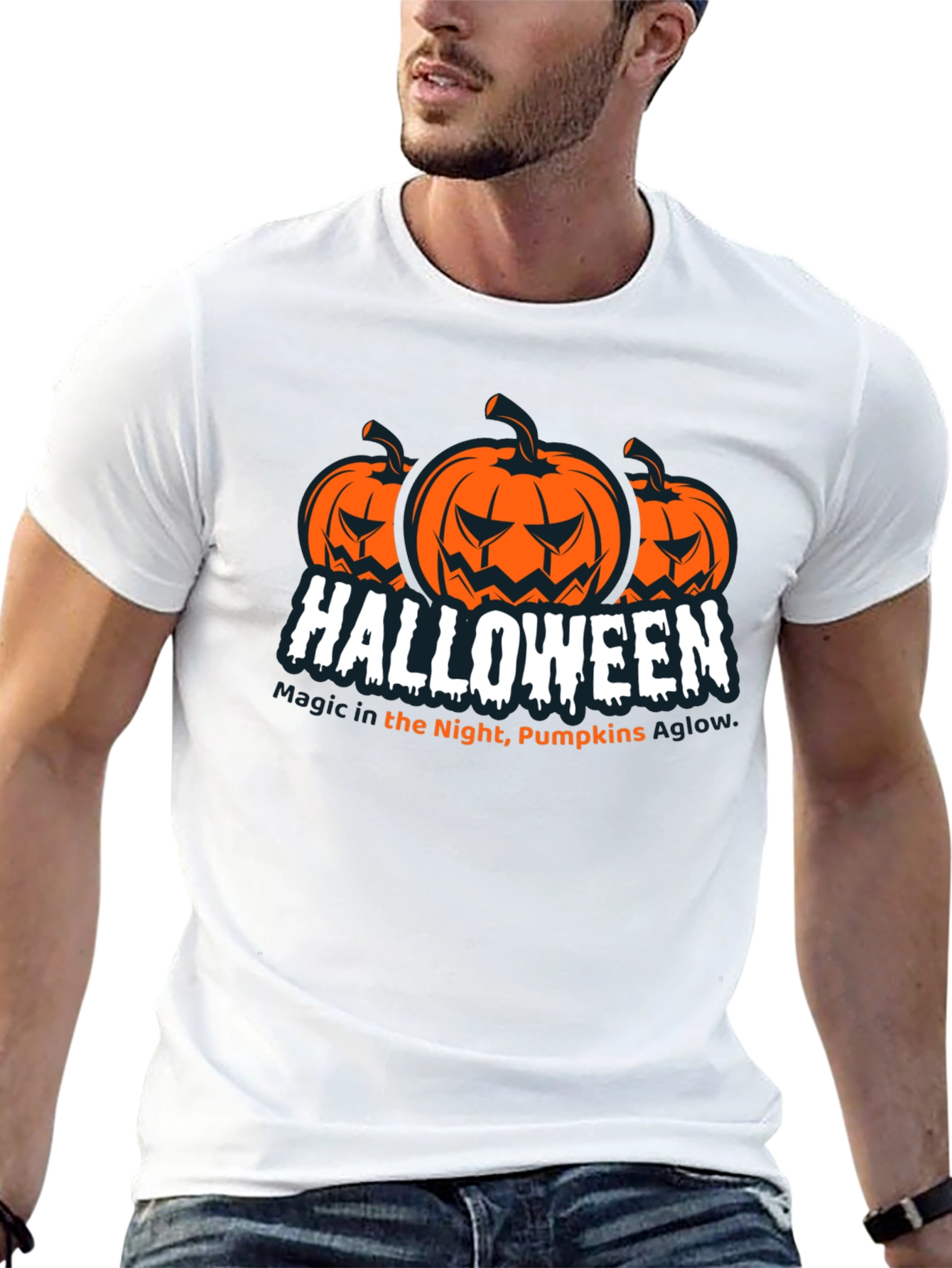 Halloween Pumpkin T-Shirt - Magic in the Night