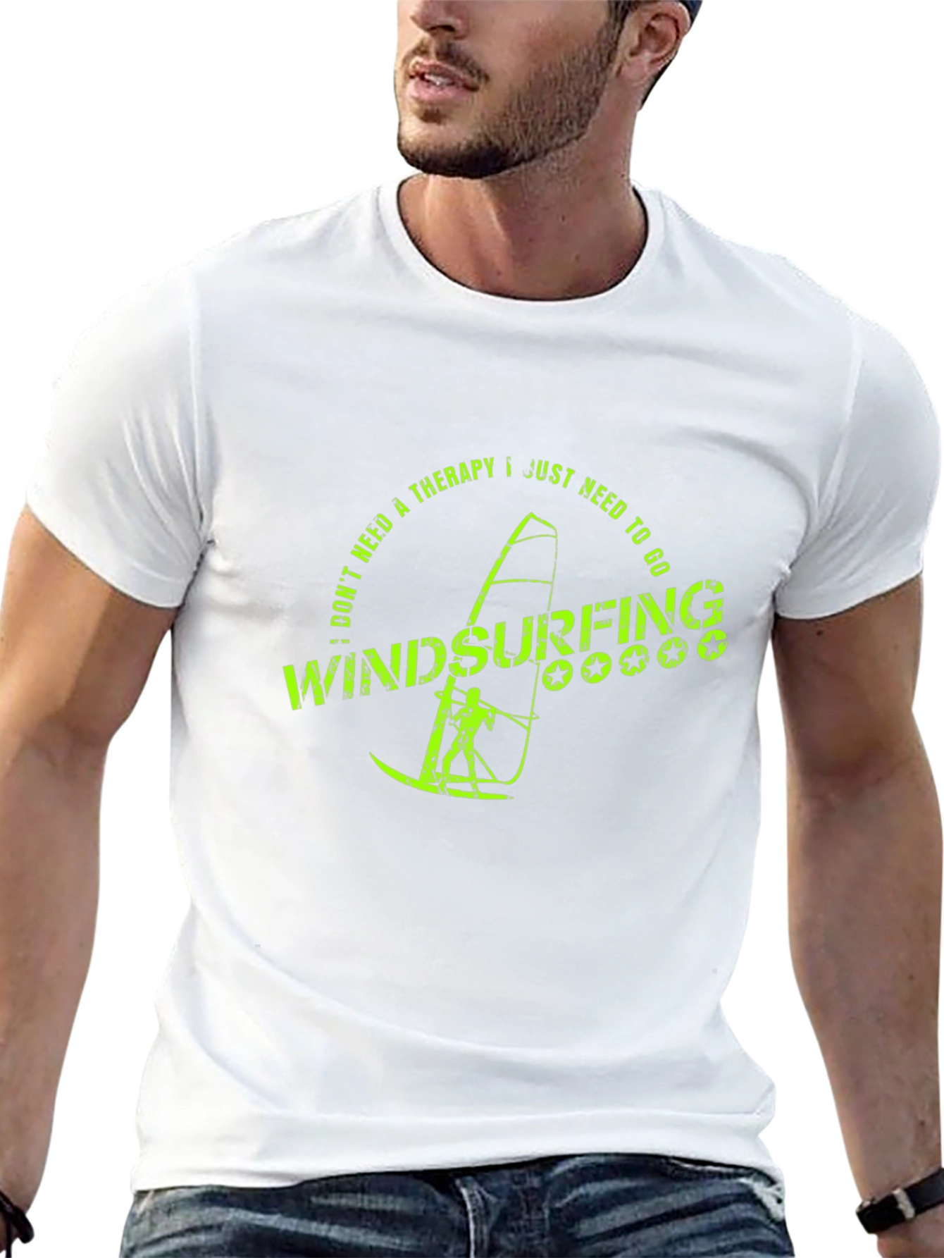 Windsurfing Therapy Graphic Tee - Black