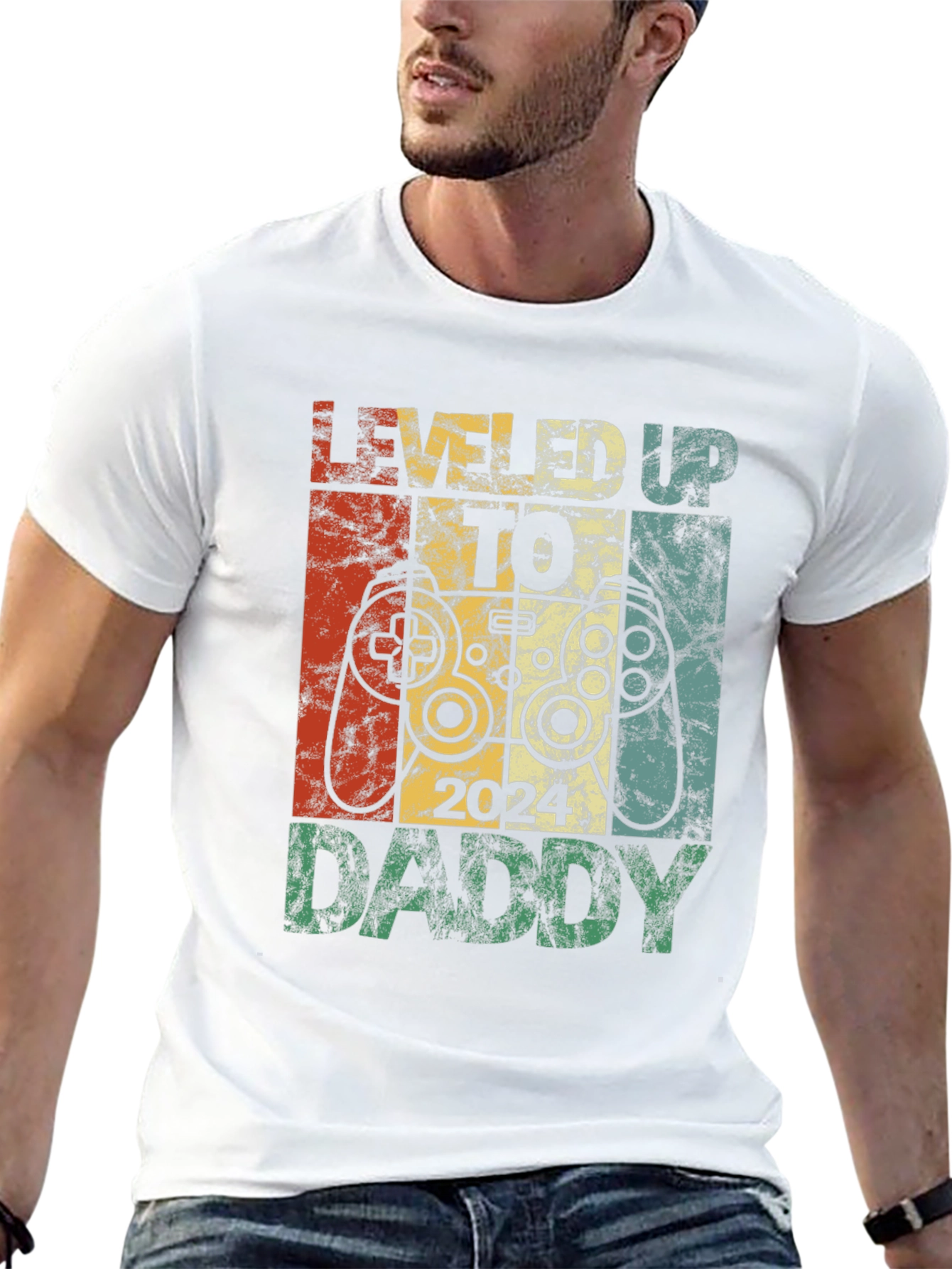 Level Up To Daddy 2024 Gamer T-Shirt