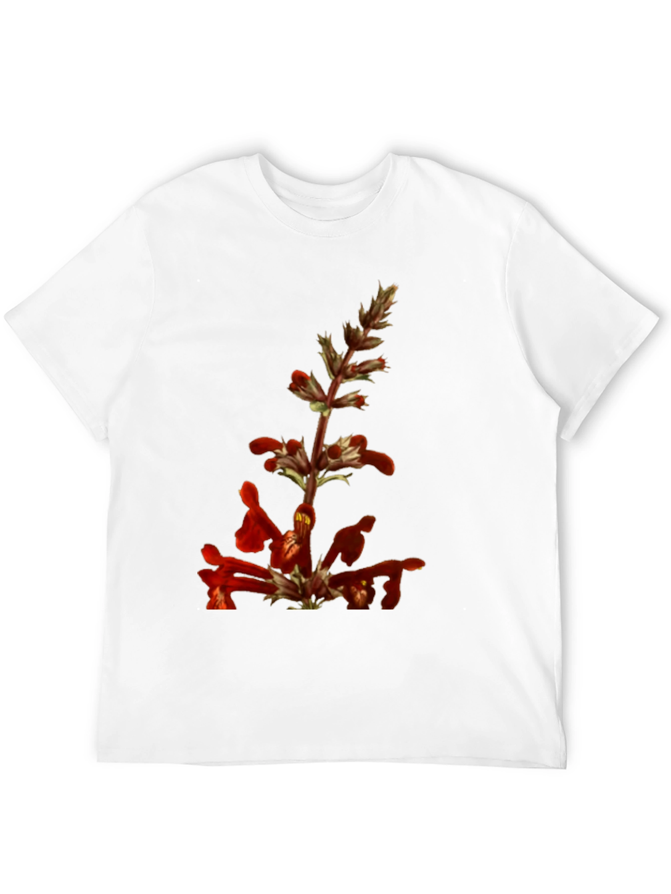Red Flower Print T-Shirt
