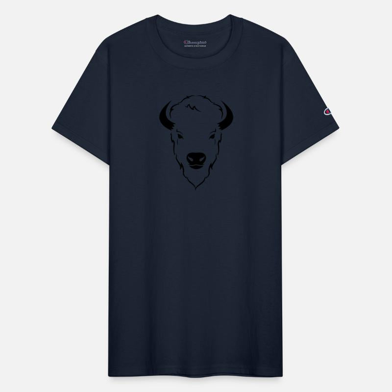 Resilient Power: Wild Buffalo Head Stencil Art