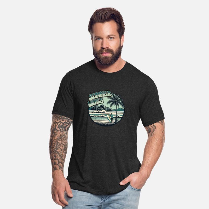 Retro Surfer Summer Palms Beach Sun Vacation