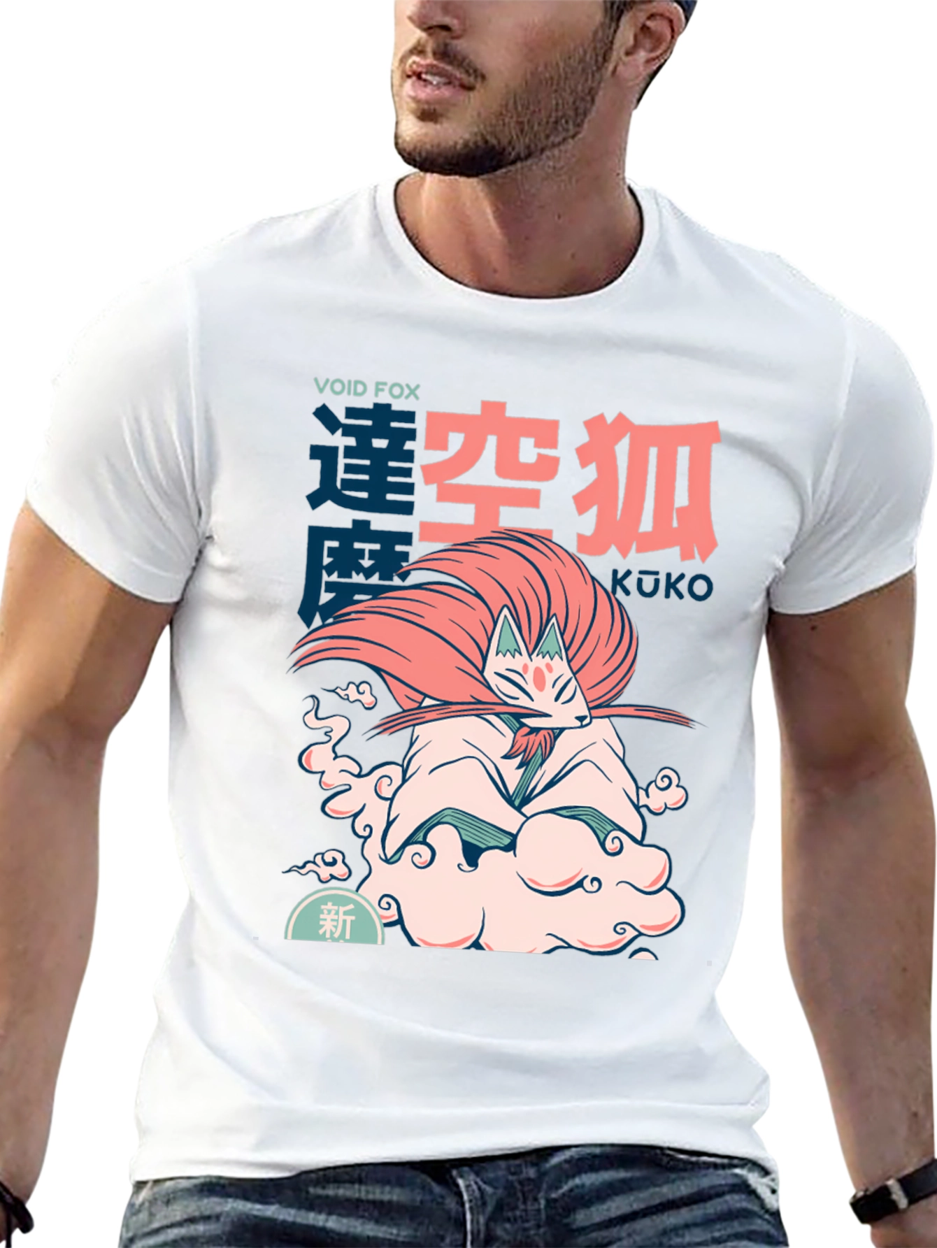 Void Fox Anime Graphic T-Shirt