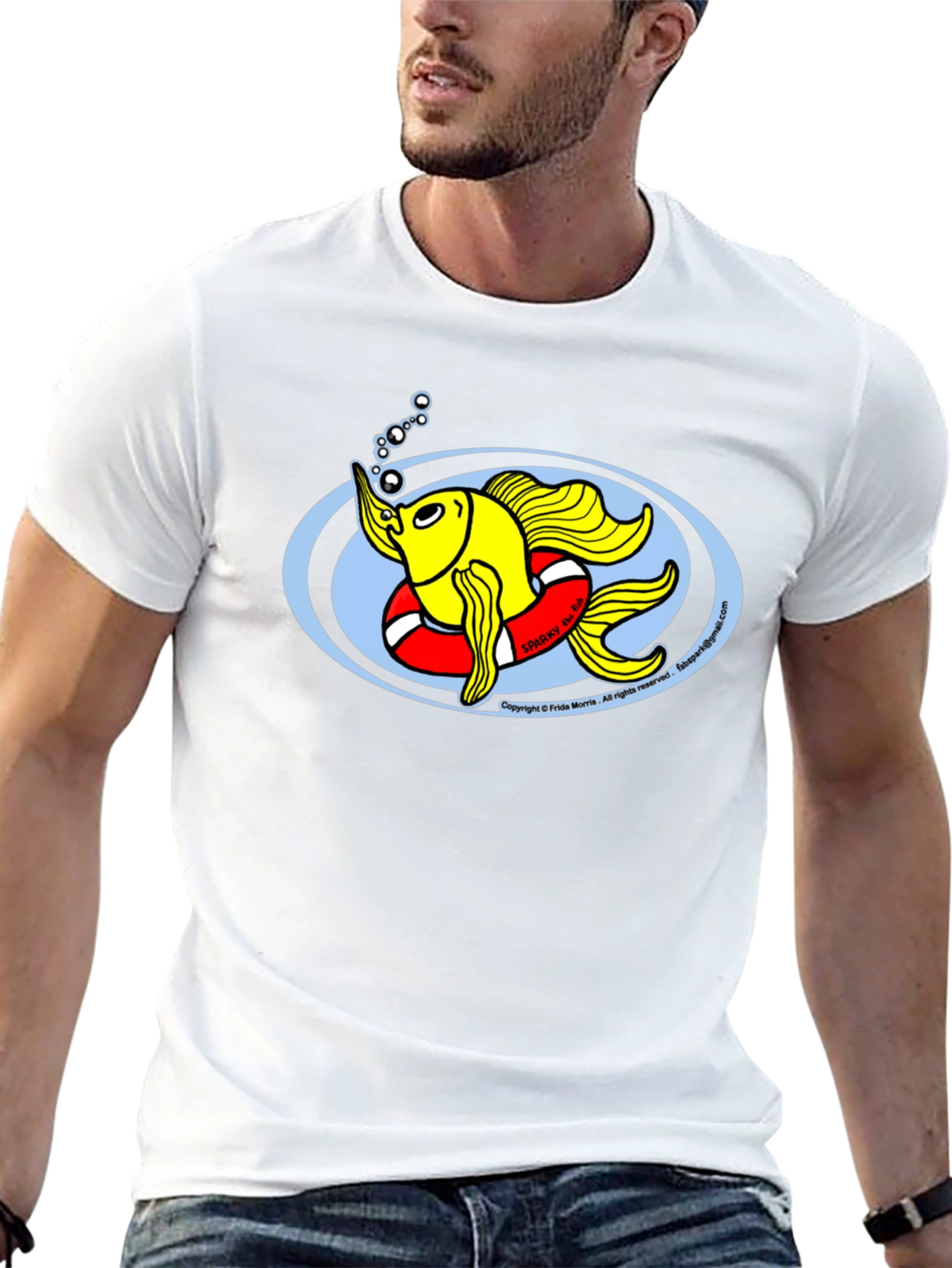 Sparky the Sea Fish Graphic T-Shirt