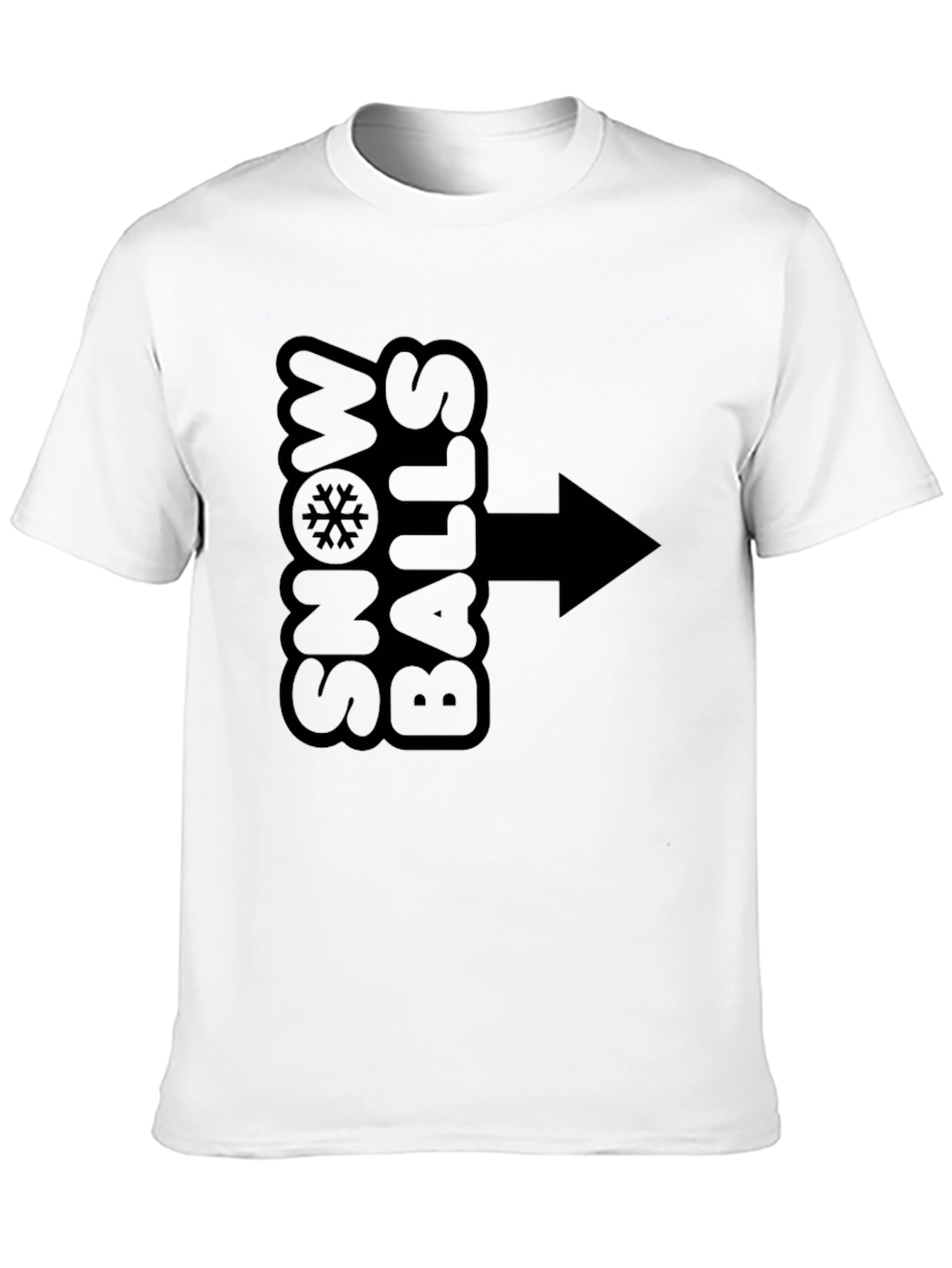 Snowballs Up Arrow Graphic T-Shirt - Black