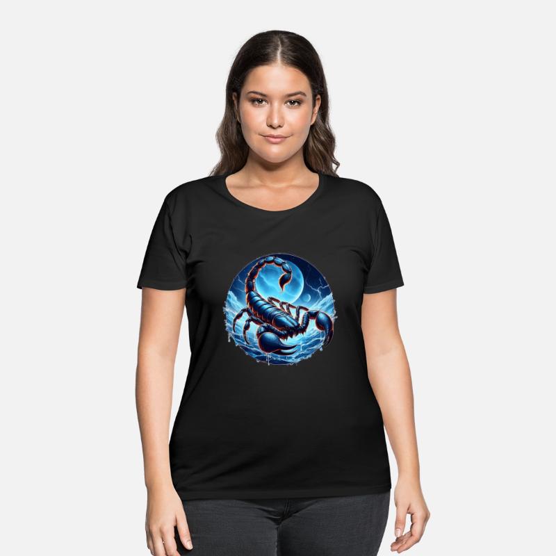 scorpion with blue background