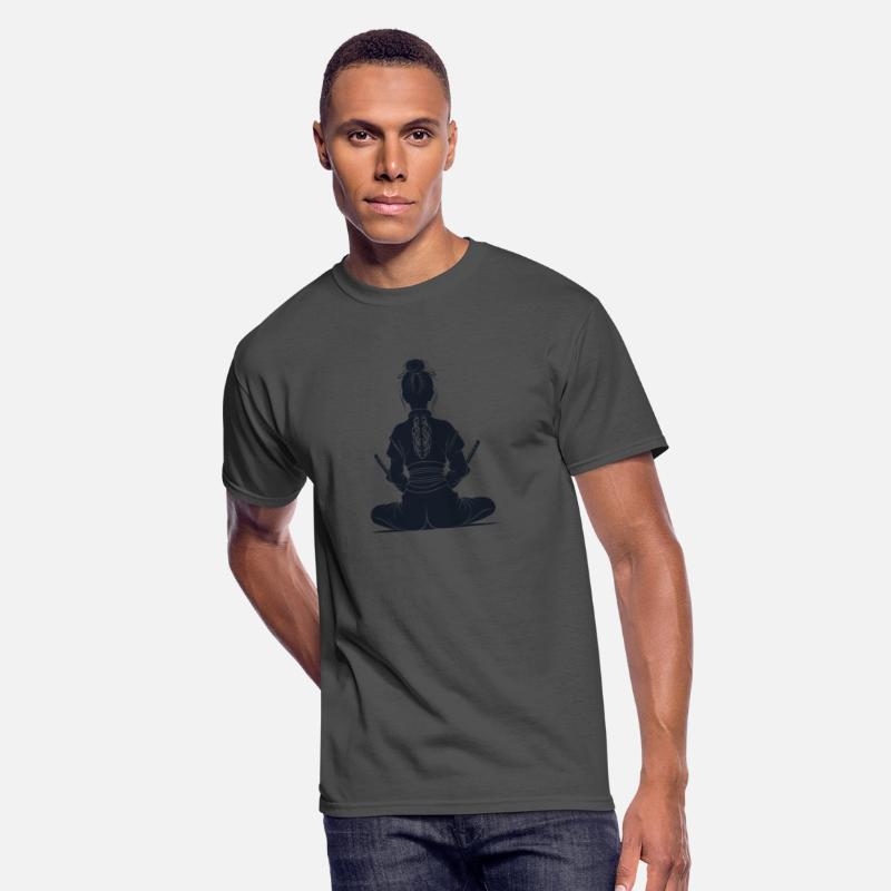 Serene Samurai Girl Silhouette Design