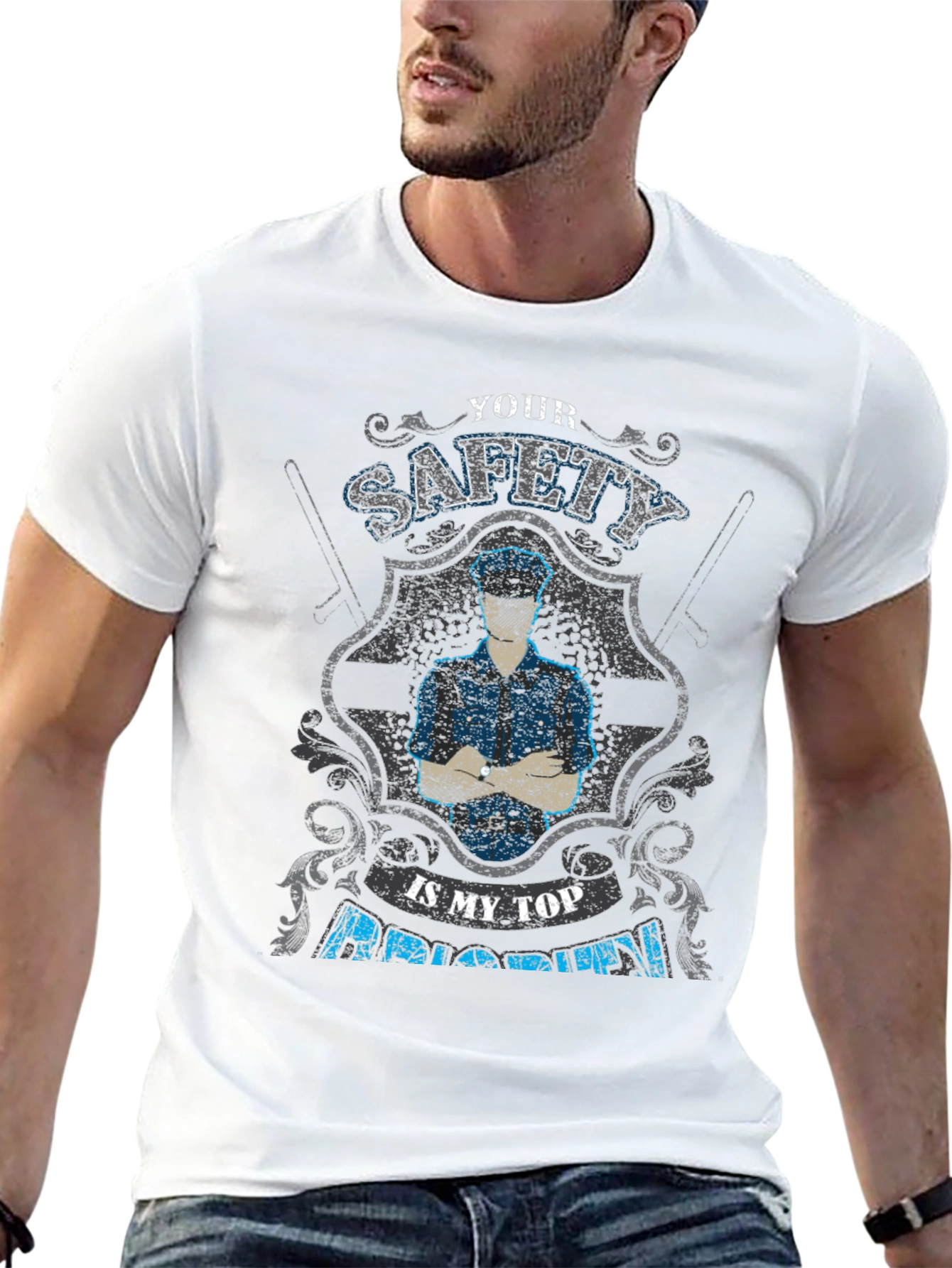 Safety First T-Shirt - Police Officer Pride