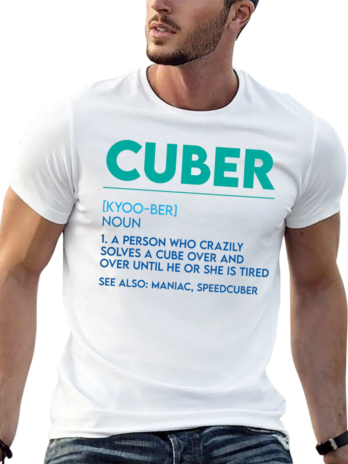 Cuber Definition Graphic Tee - Solve Til You Drop!