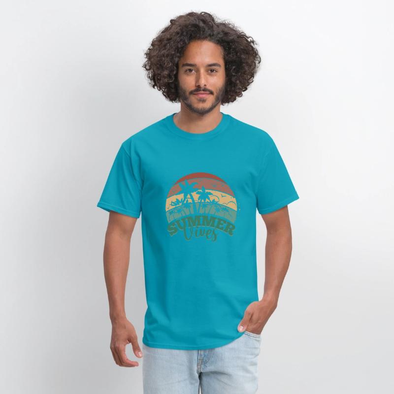 Summer Sunset Palm Tree Vintage 70s 80s