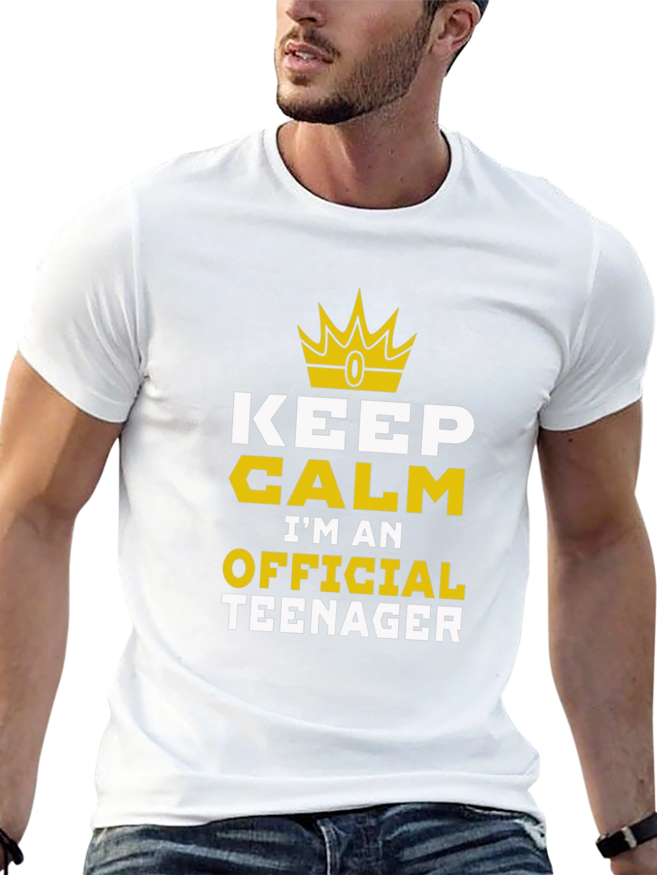 Keep Calm Official Teenager Black Graphic Tee