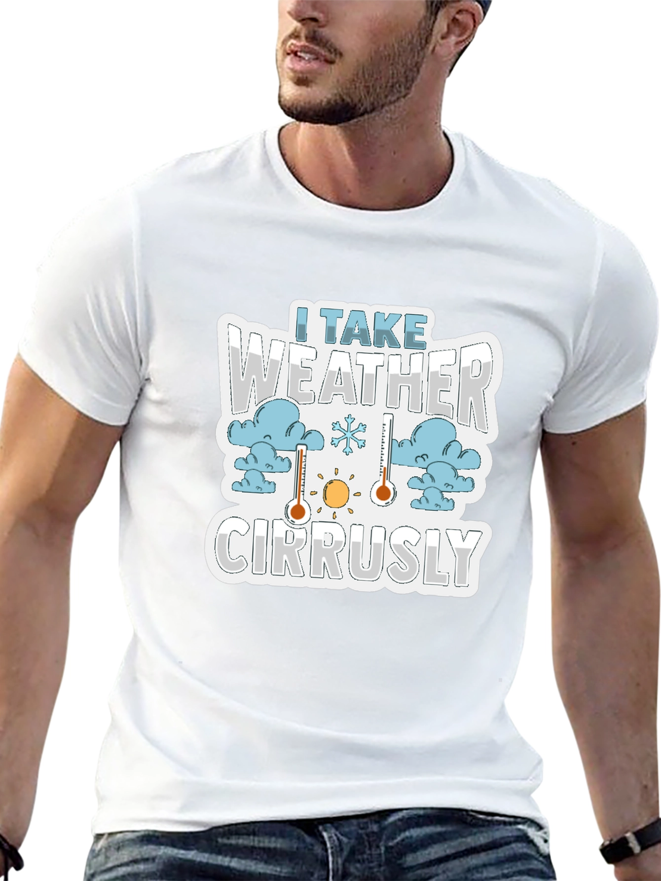 I Take Weather Cirrusly Black T-Shirt