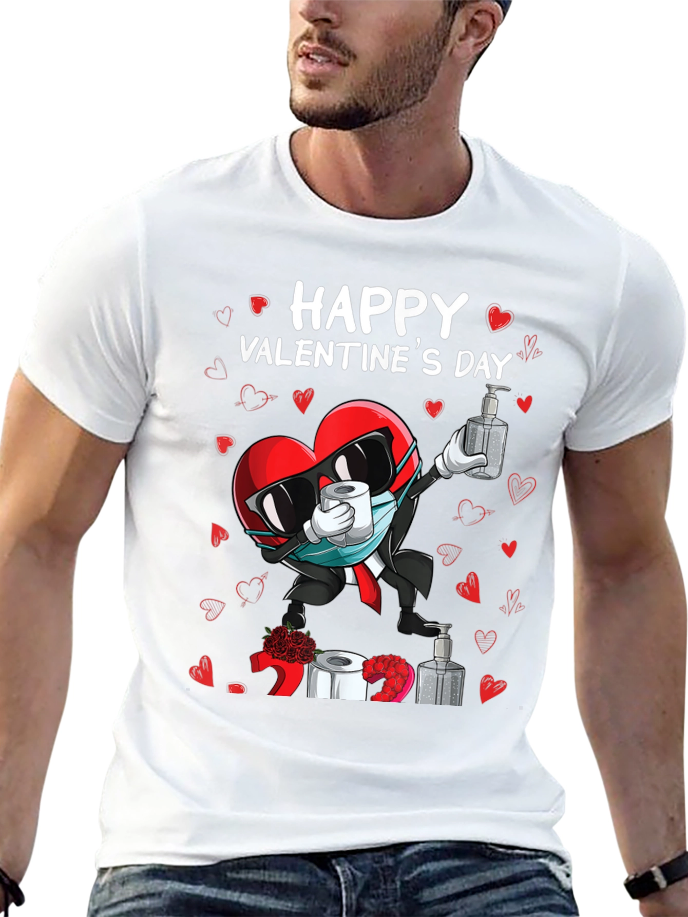 Happy Valentines Day Novelty Graphic T-Shirt