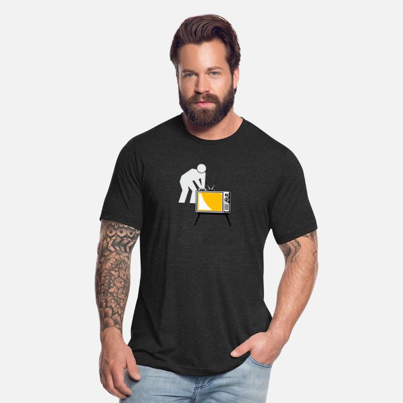 TV show the person holding the television t-shirt