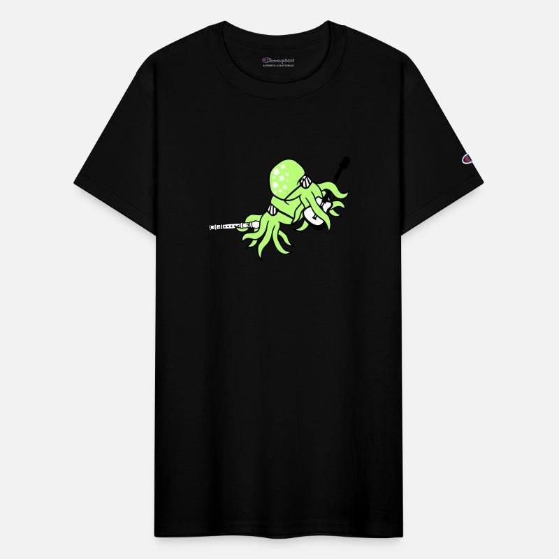 Two Octopus Kraken Squid Guitar Flute 2 Band Team