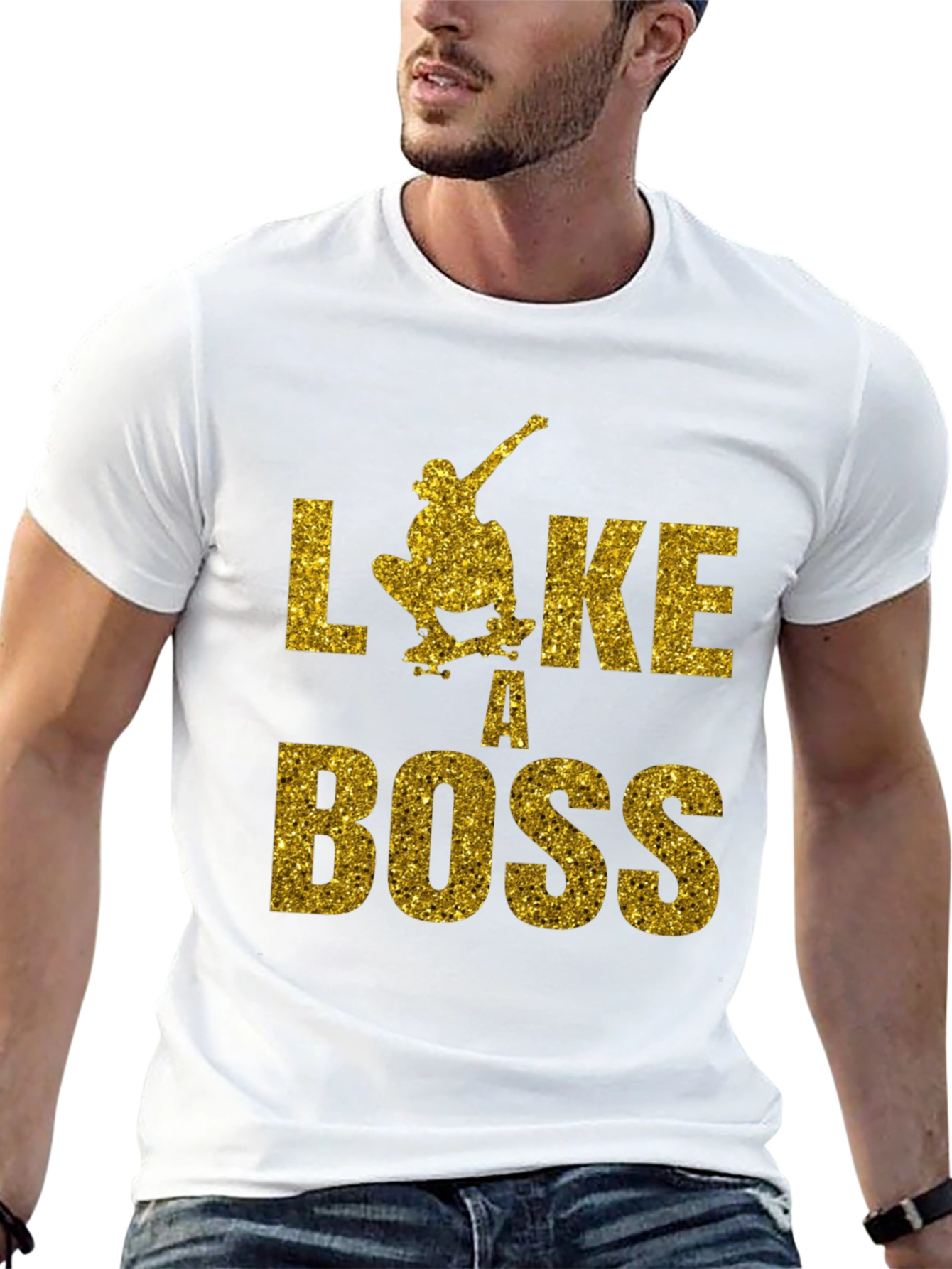 Like A Boss Skateboarder Graphic Tee