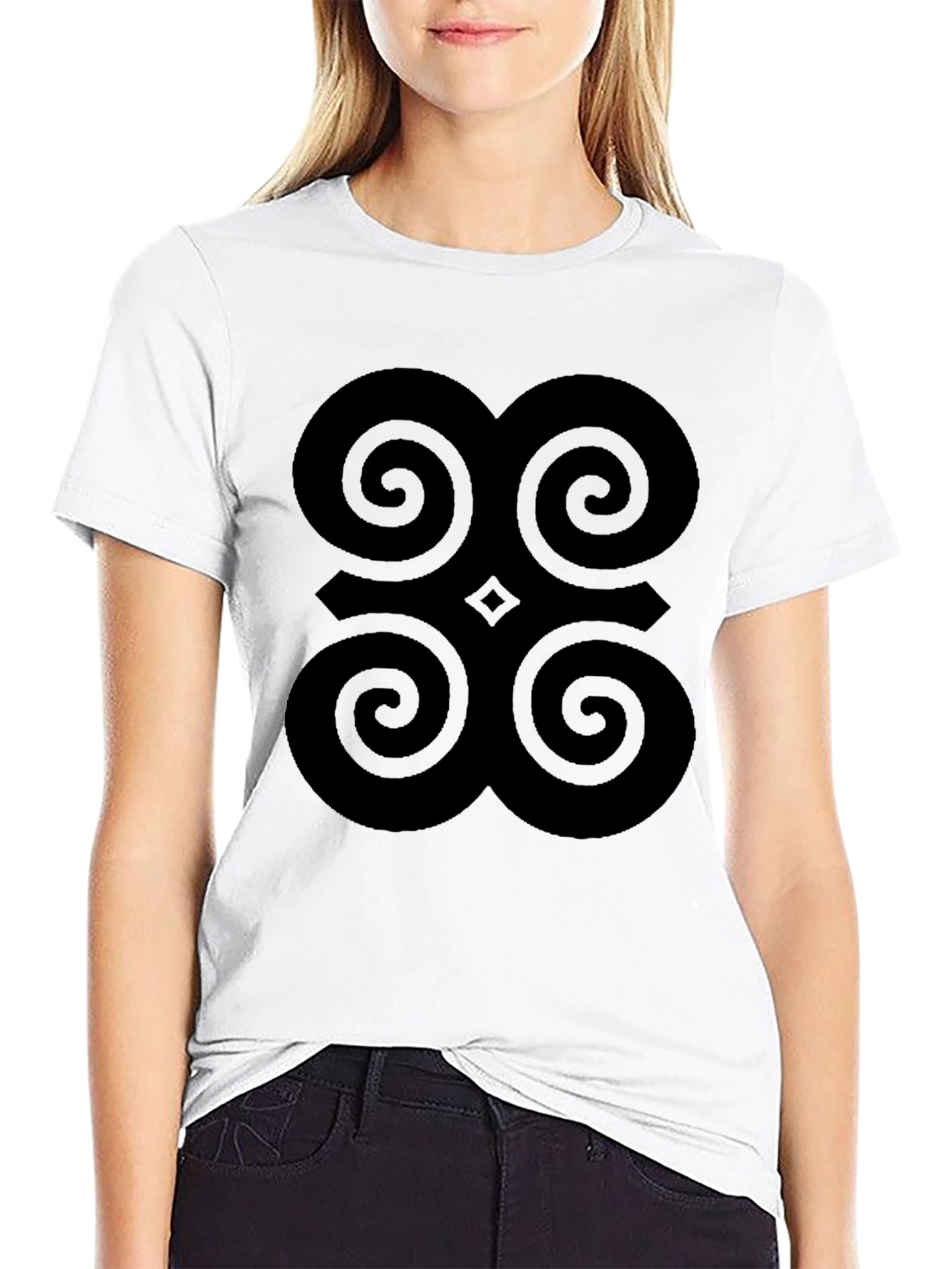 Adinkra Symbol Graphic Tee - Black