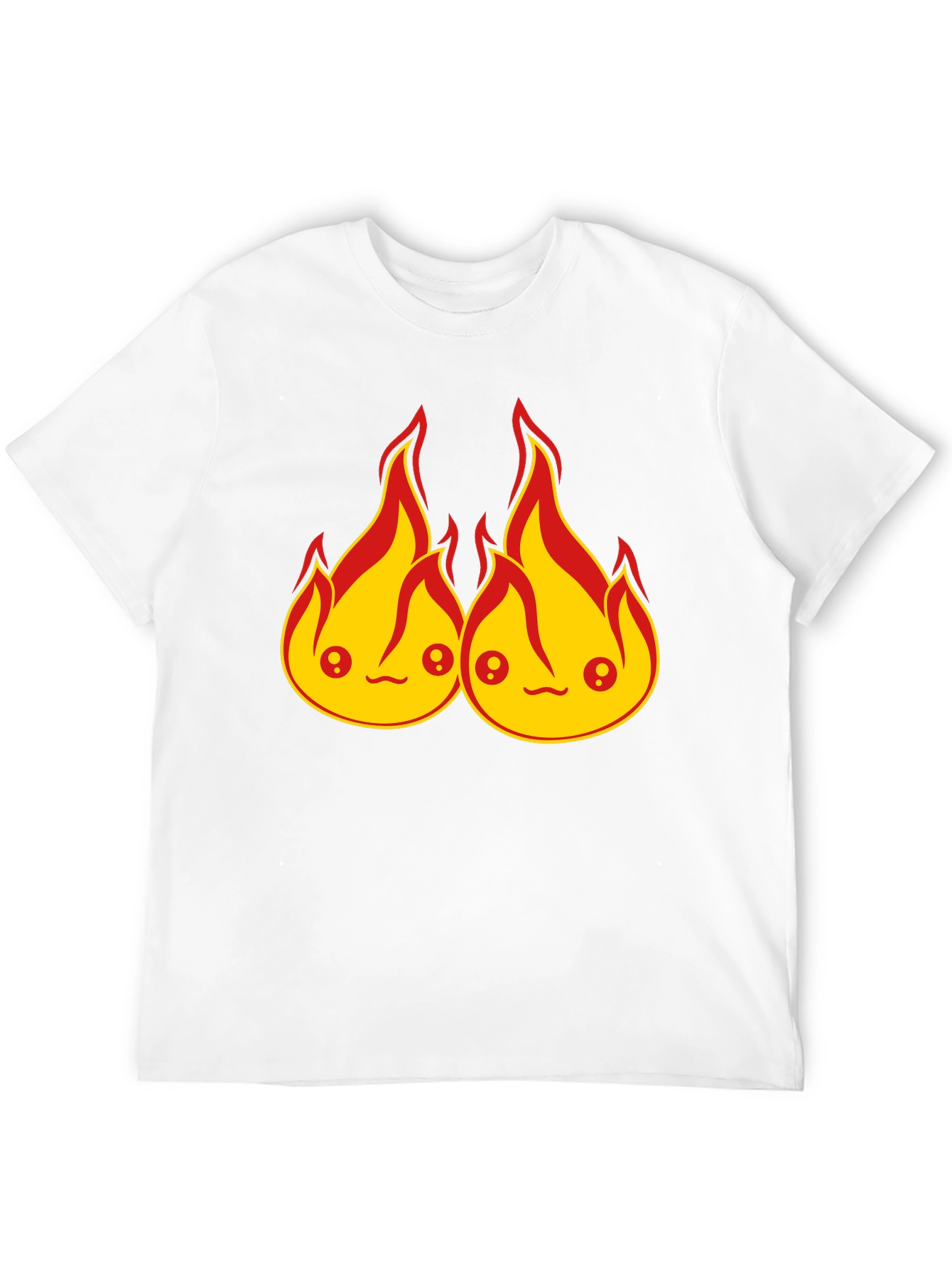 Kawaii Fire Flames Graphic T-Shirt - Cute Design