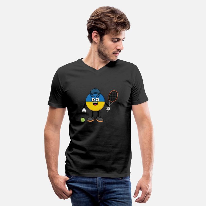 ukraine flag illustration as a tennis player