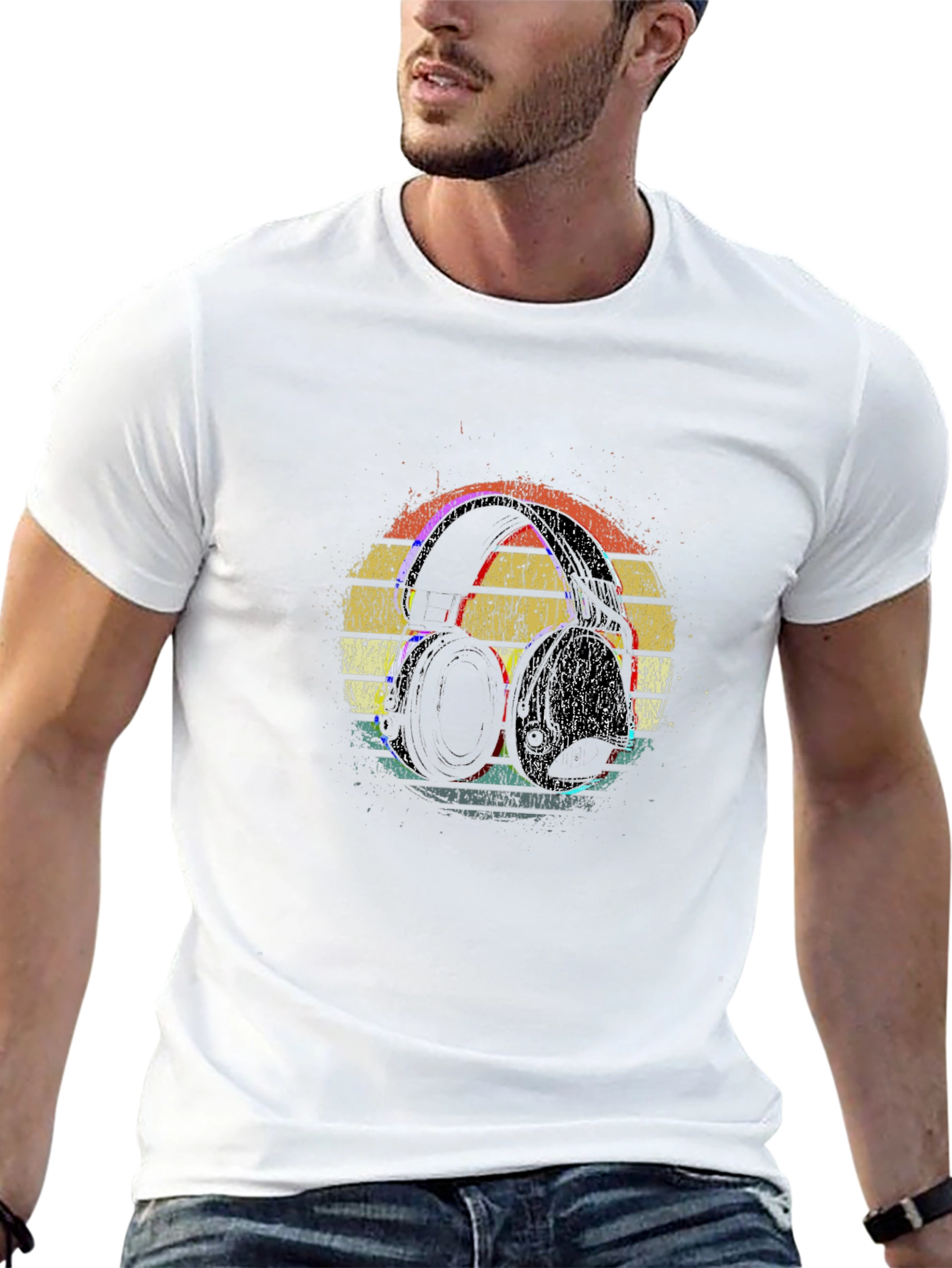 Retro Headphones Graphic T-Shirt