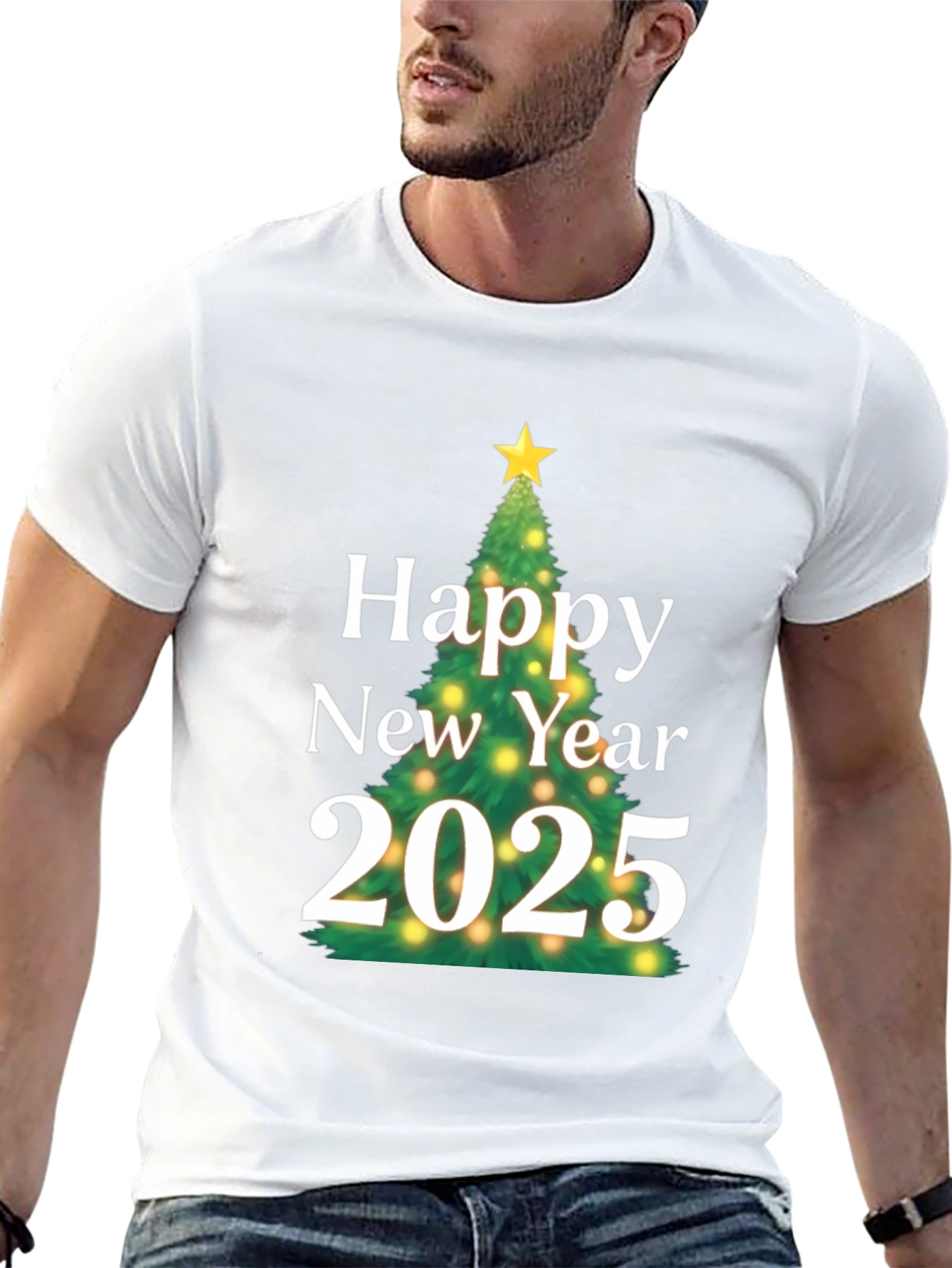 Happy New Year 2025 T-Shirt - Festive Holiday Tee