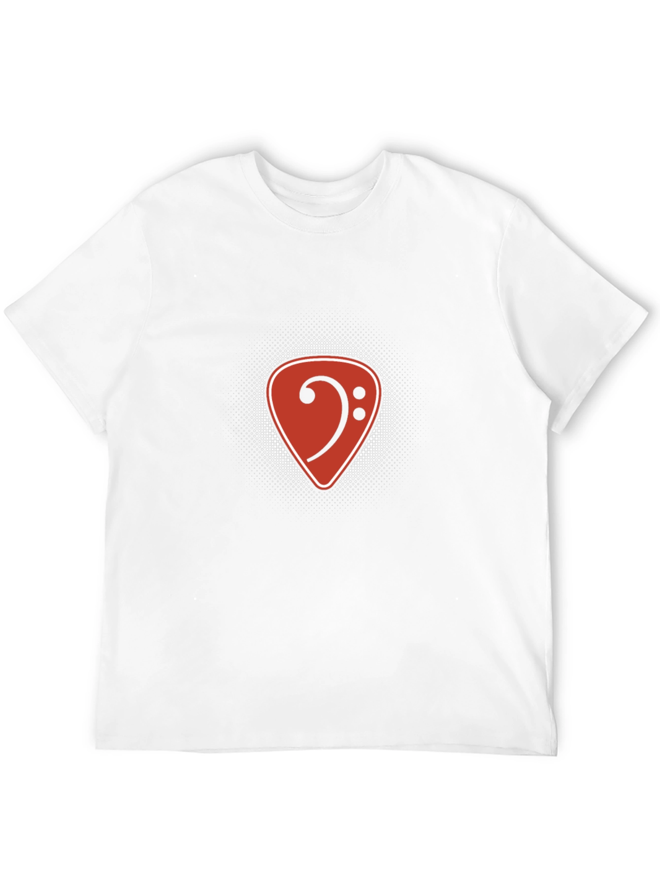 Bass Clef Guitar Pick Graphic Tee - Black