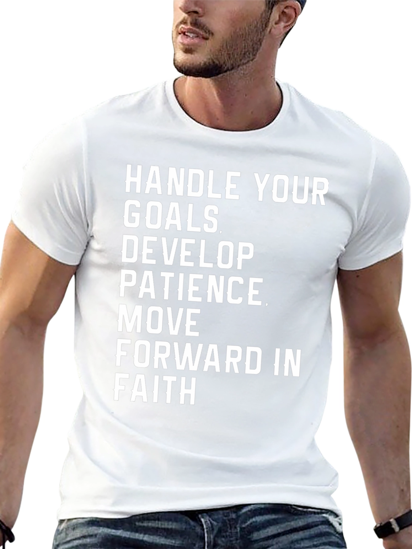 Motivational Graphic T-Shirt - Handle Your Goals