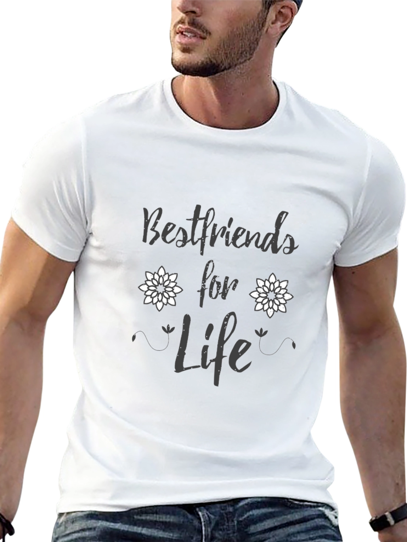 Bestfriends for Life Black Graphic Tee