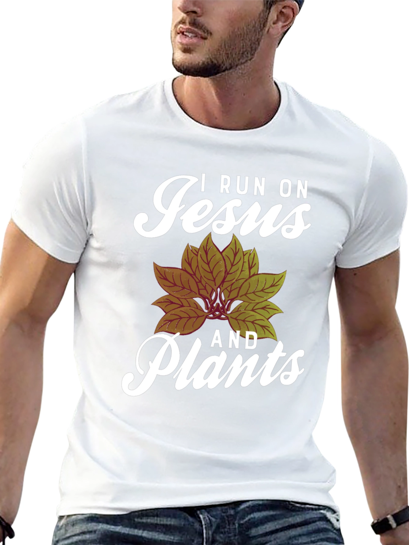 I Run On Jesus and Plants Graphic Tee