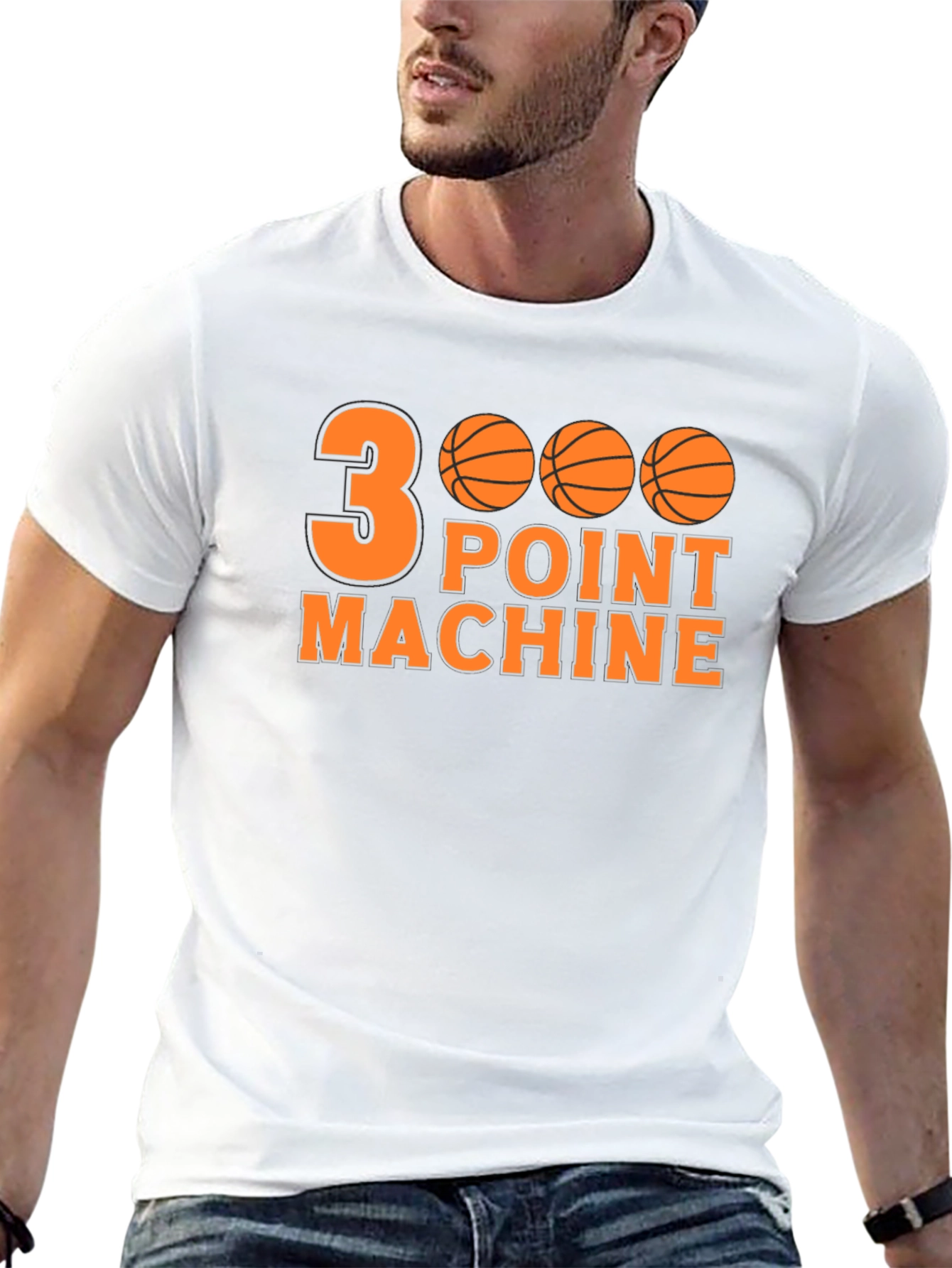 3 Point Machine Basketball Graphic Tee