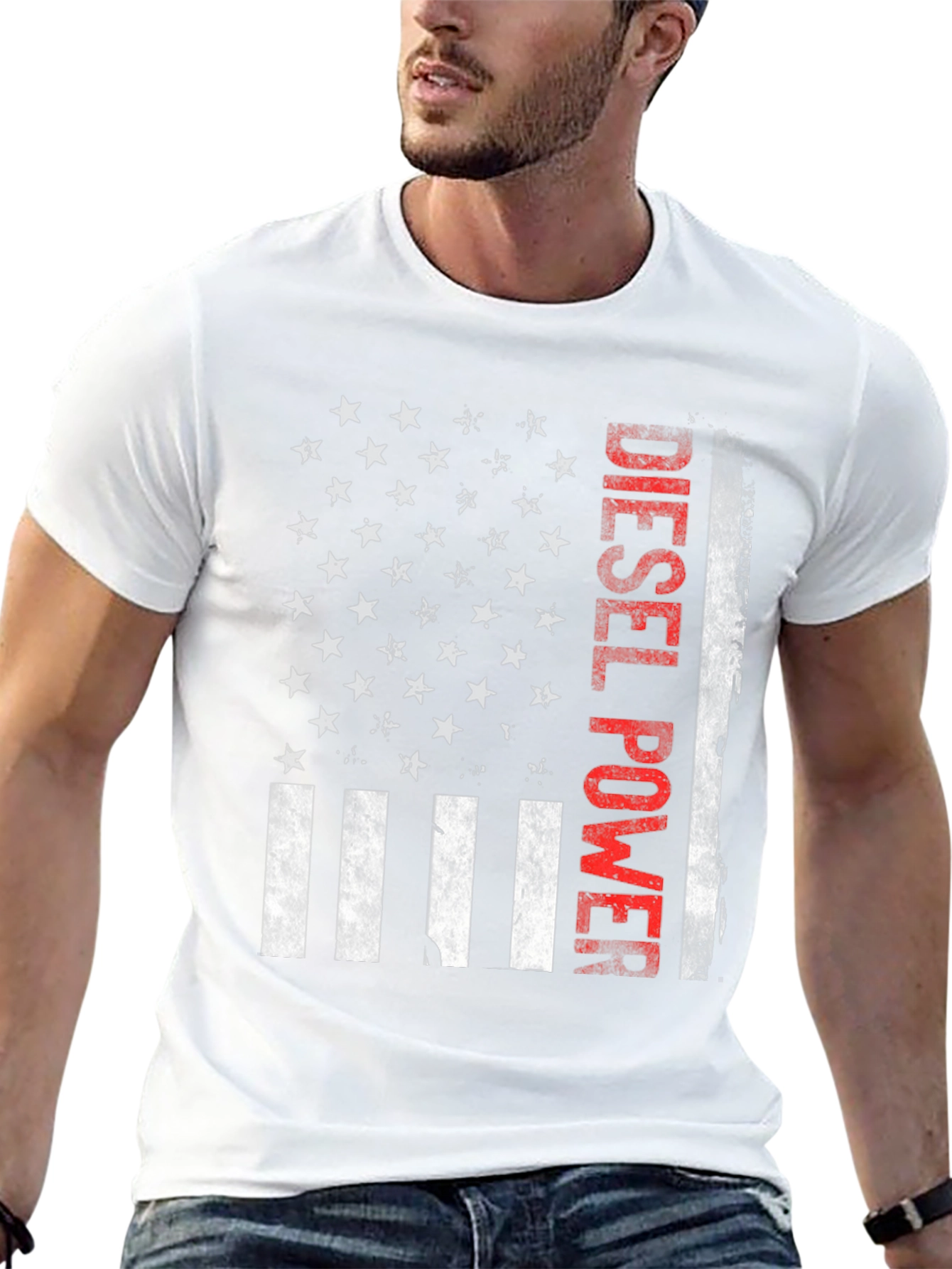 Diesel Power American Flag Graphic Tee