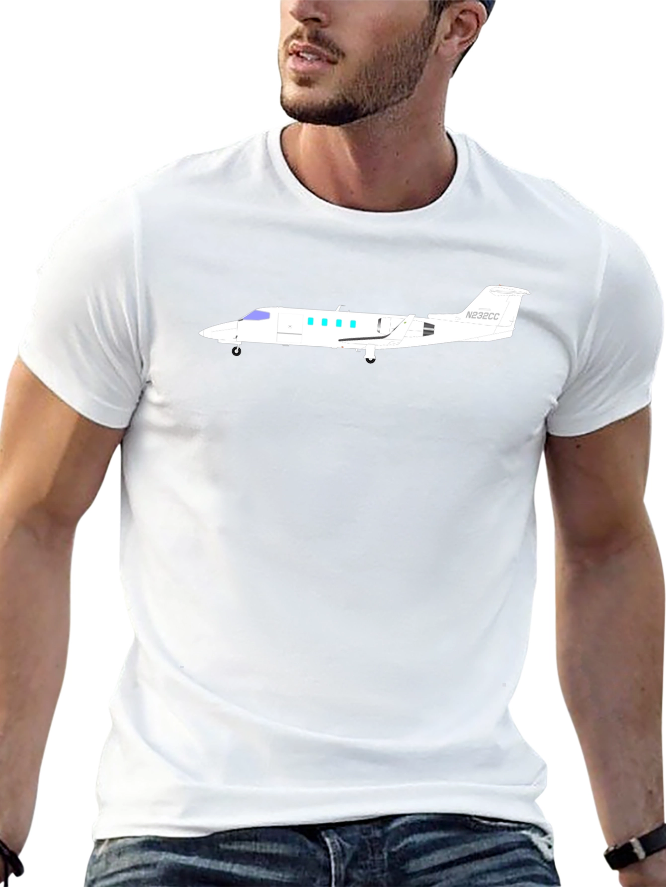 Jet Graphic T-Shirt - Sleek Aviation Design